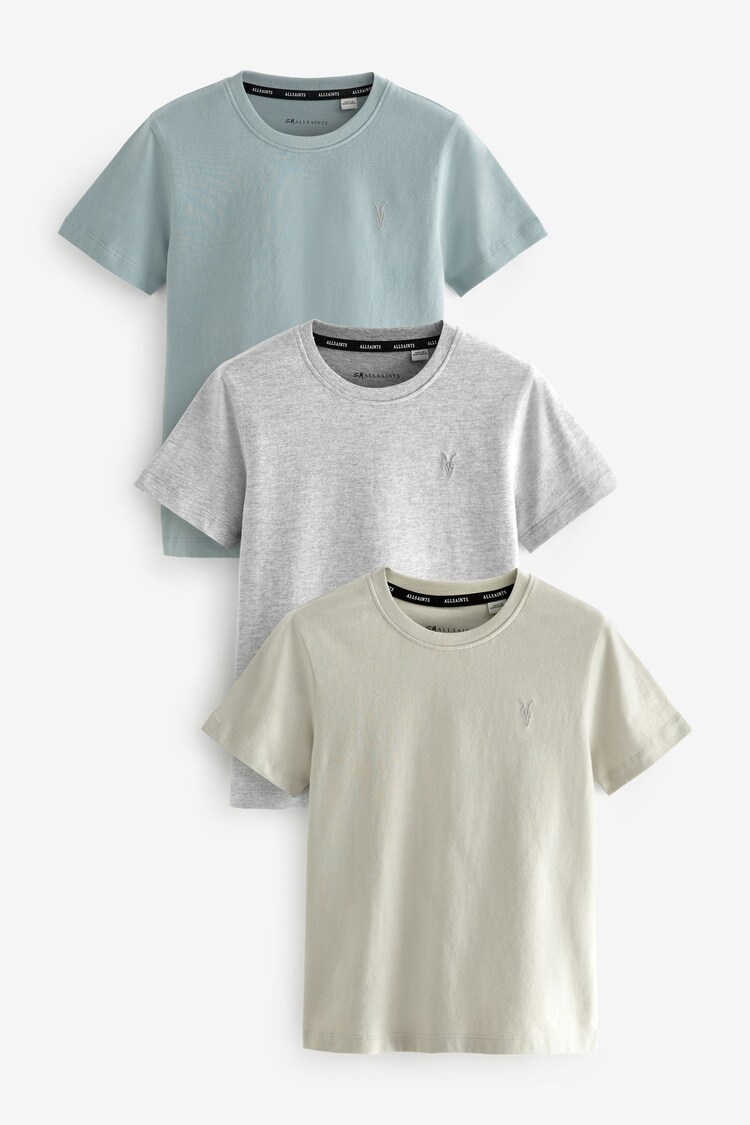 smALLSAINTS Green Boys Brace Crew 100% Cotton T-Shirts 3 Pack - Image 1 of 1
