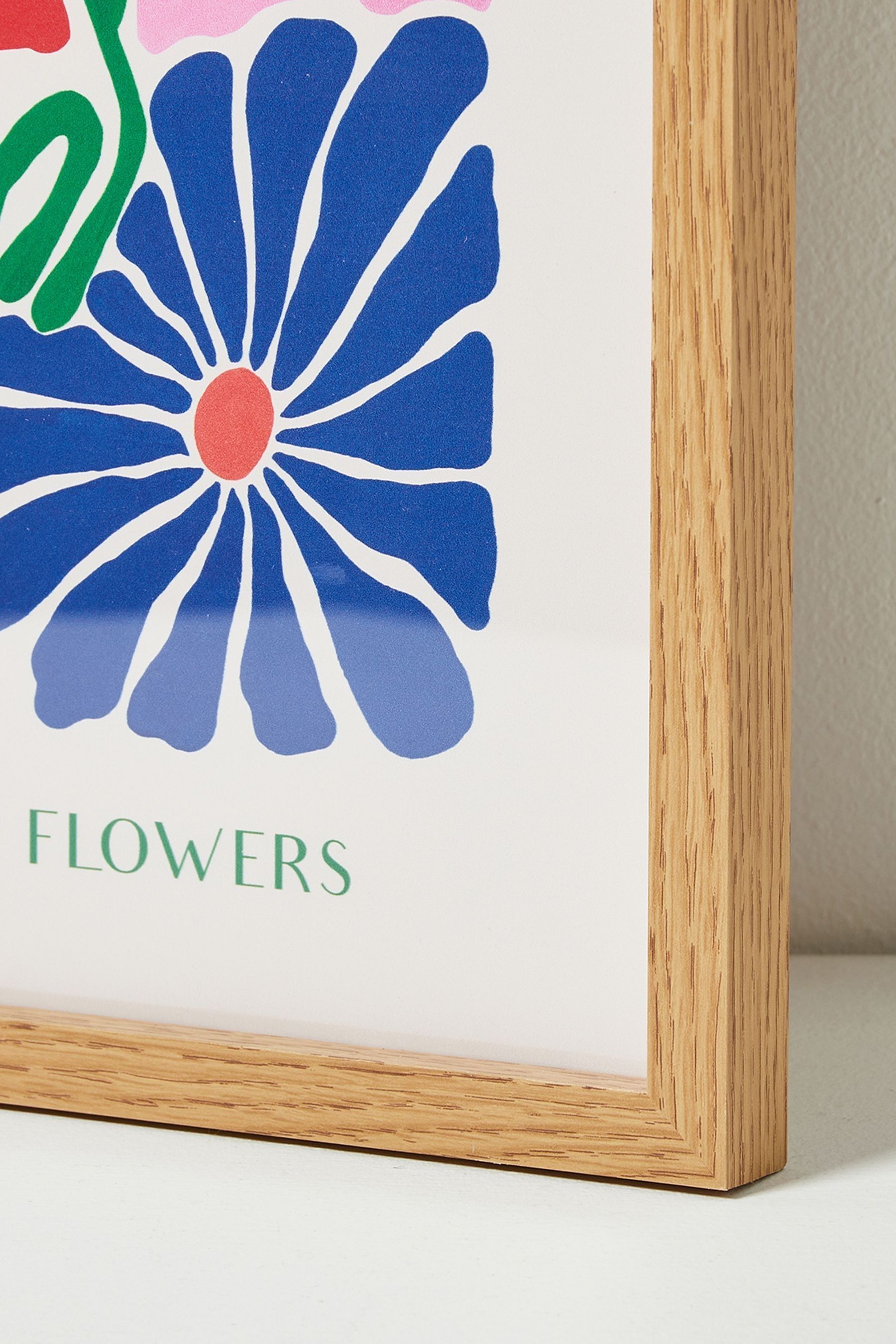 Buy Oliver Bonas White No Rain No Flowers Framed Wall Art from the Next