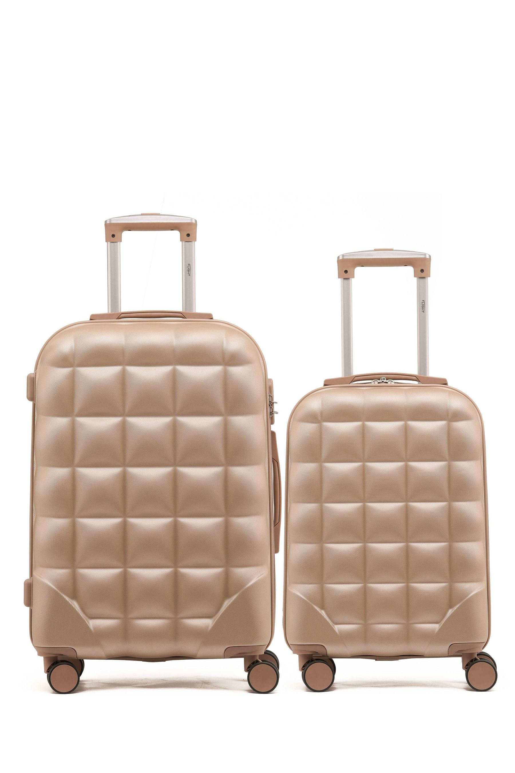 Buy Flight Knight Medium Large Check In Hold Luggage Bubble Hardcase Travel Suitcases Set of 2 from Next Malta