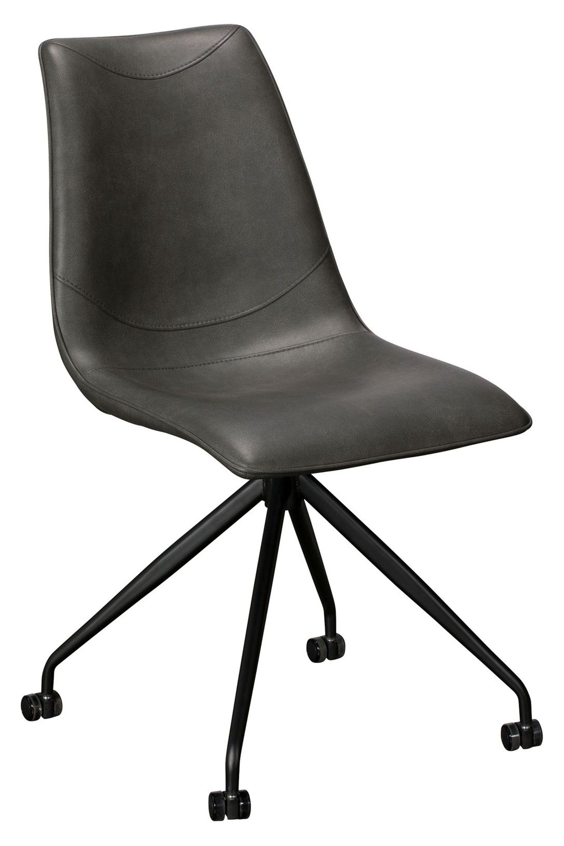 Buy Barker and Stonehouse Grey Cass Faux Leather Swivel Office Chair