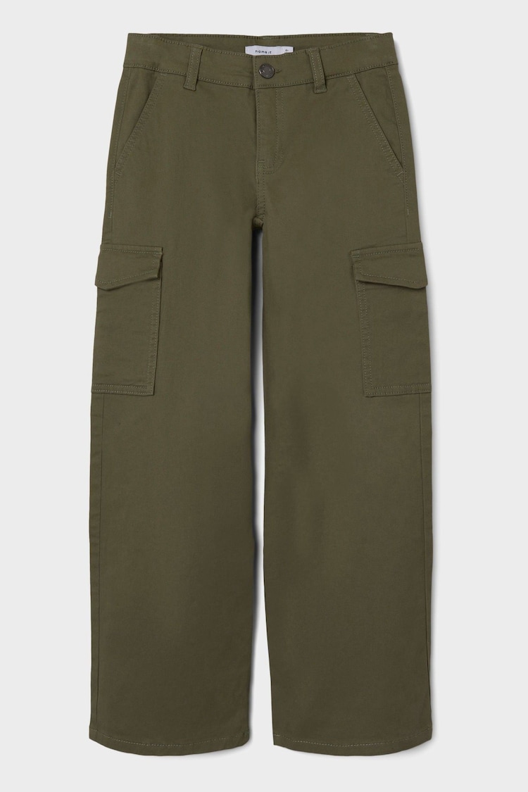 Name It Green Wide Leg Cargo Trousers - Image 1 of 1 Name It Green Wide Leg Cargo Trousers - Image 1 of 1