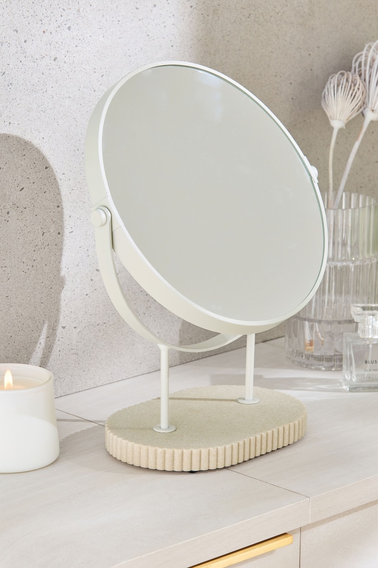 Rib 5x Magnification Round Dressing Table Mirror - Изображение 1 из 1