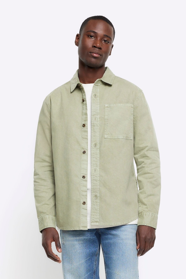 River Island Green Long Sleeved Shirt - Image 1 of 1