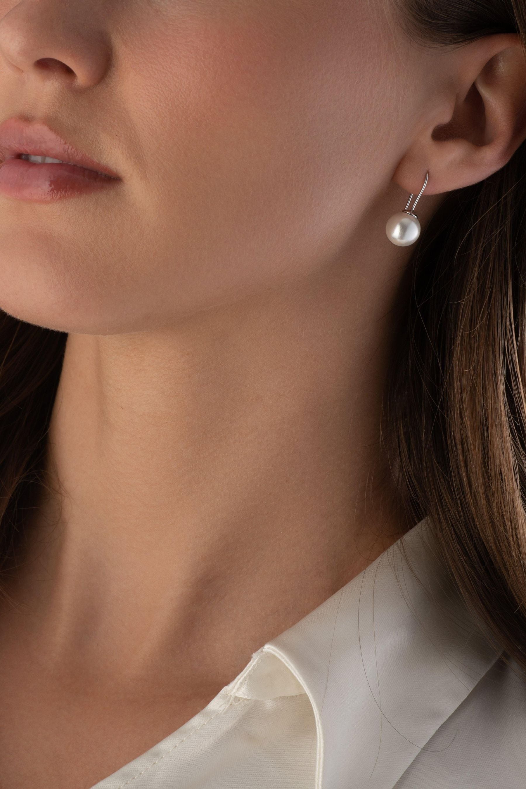 Buy Beaverbrooks Sterling Silver Pearl Drop Earrings from the Next UK