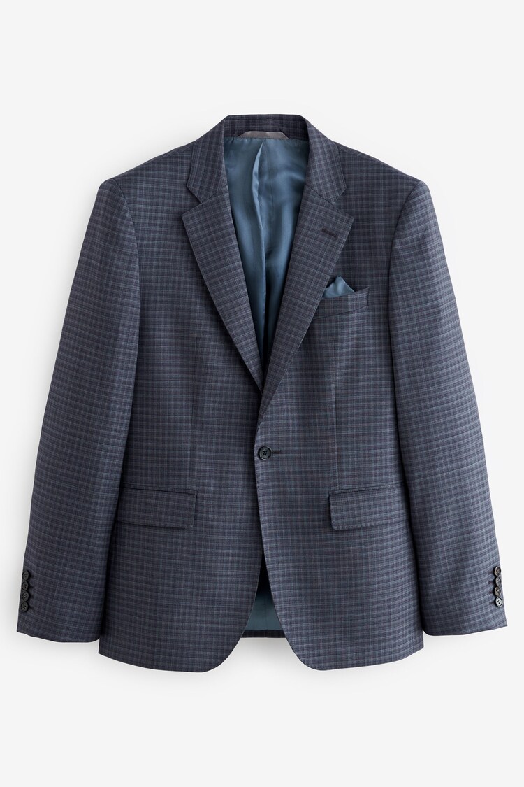 Purple Slim Fit Signature Zignone Check Suit: Jacket - Image 1 of 1