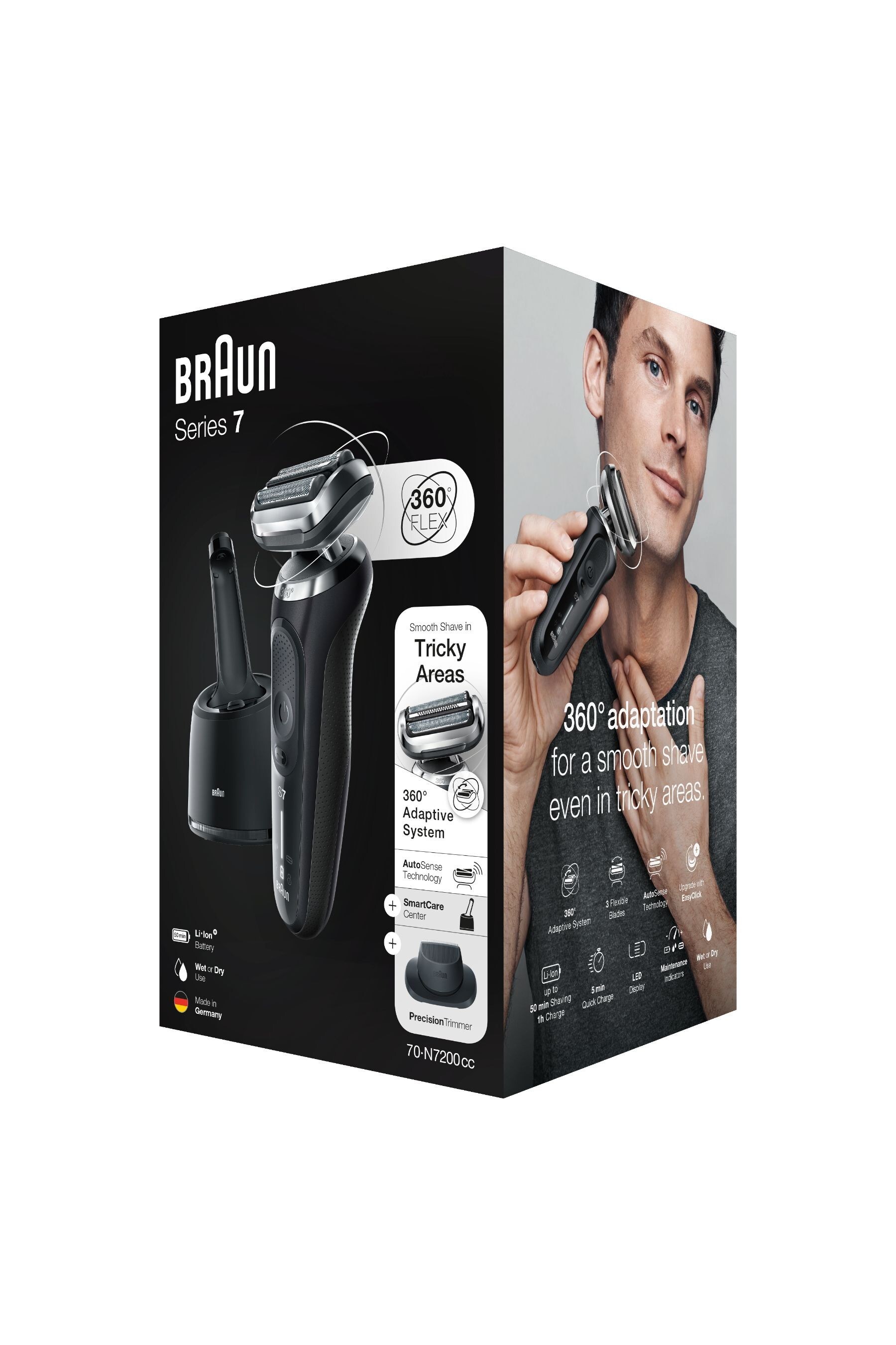 Buy Braun Series 7 70N7200cc Electric Shaver for Men, SmartCare Center
