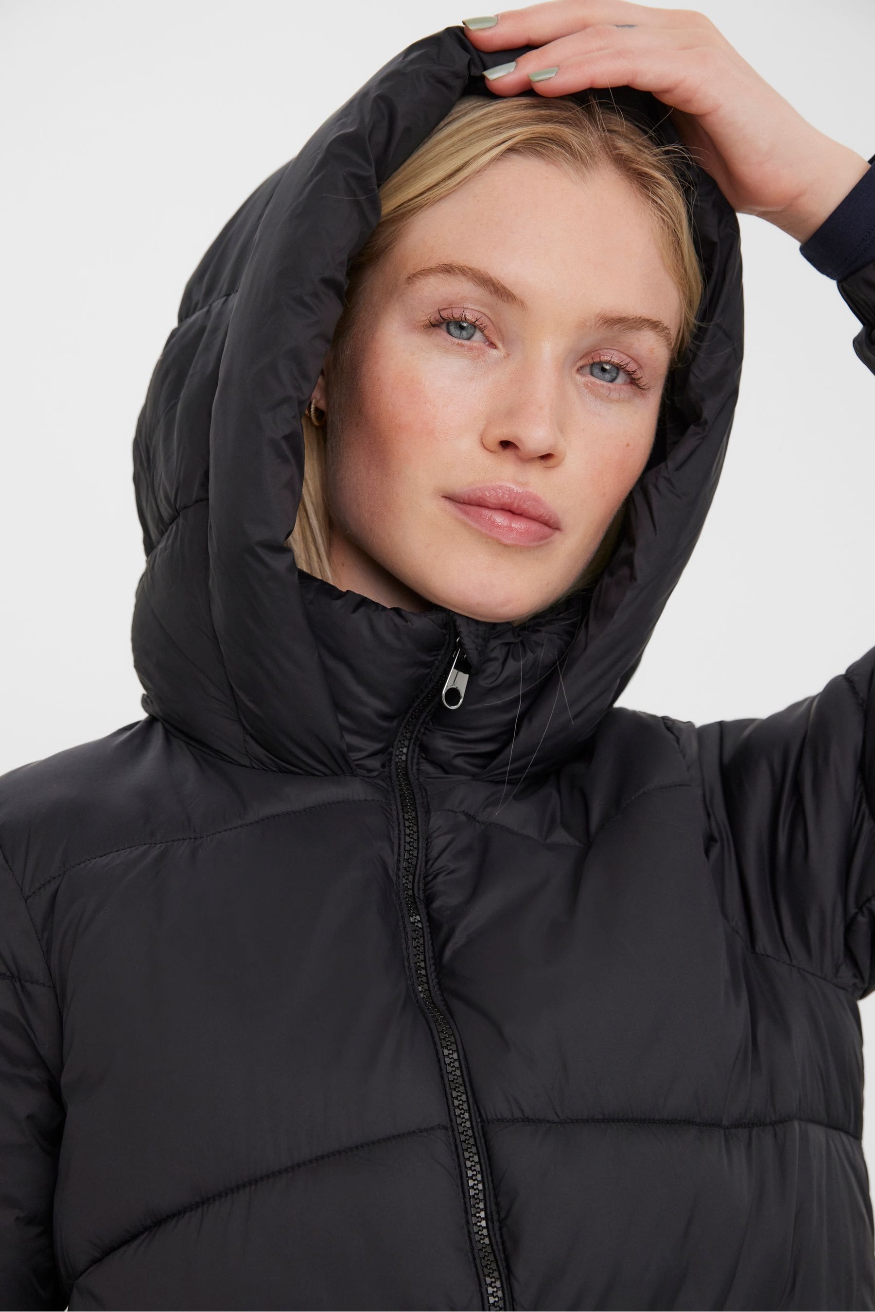 Buy VERO MODA Black Short Padded Hooded Jacket from the Next UK online shop