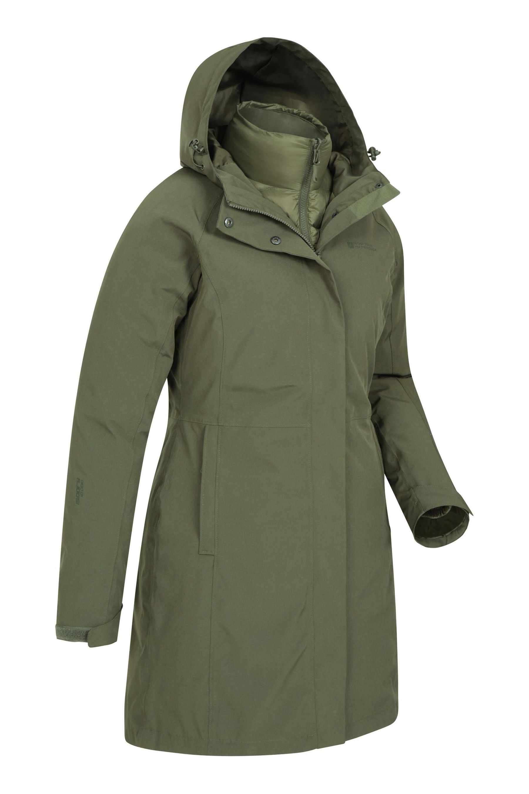 Buy Mountain Warehouse Khaki Green Alaskan Womens 3 In 1 Long Coat from