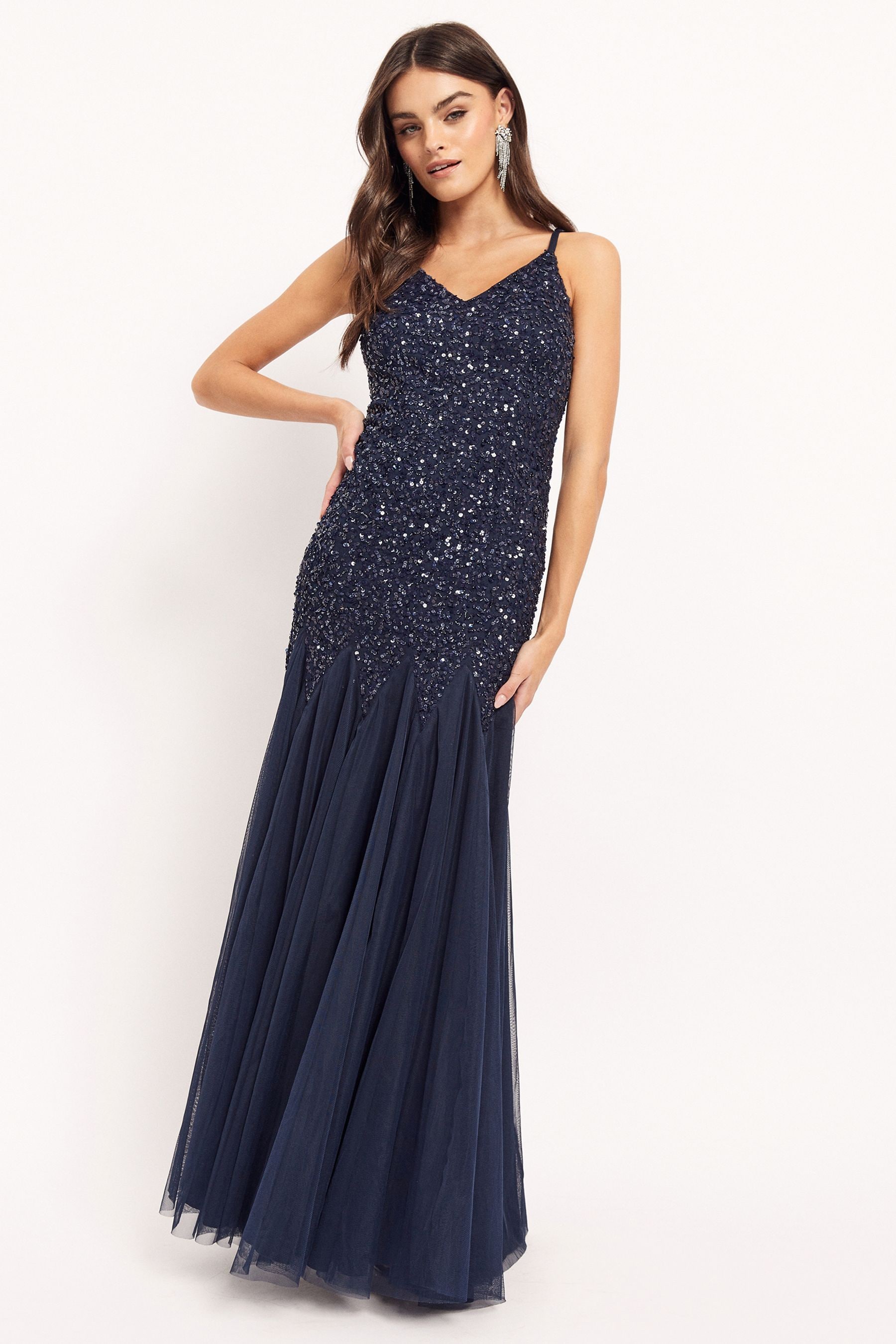 Buy Maya Sequin Fishtail Maxi Dress from Next Ireland