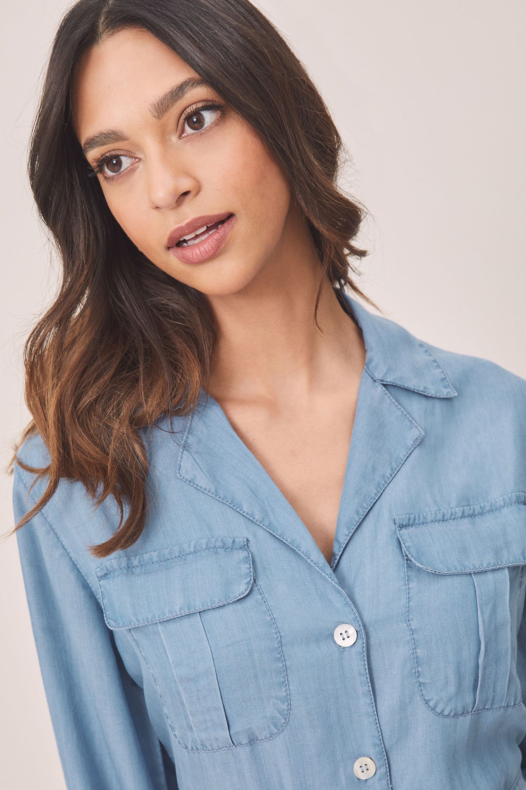 Buy Lipsy Blue Regular Lightweight Denim Shirt Dress from Next Ireland