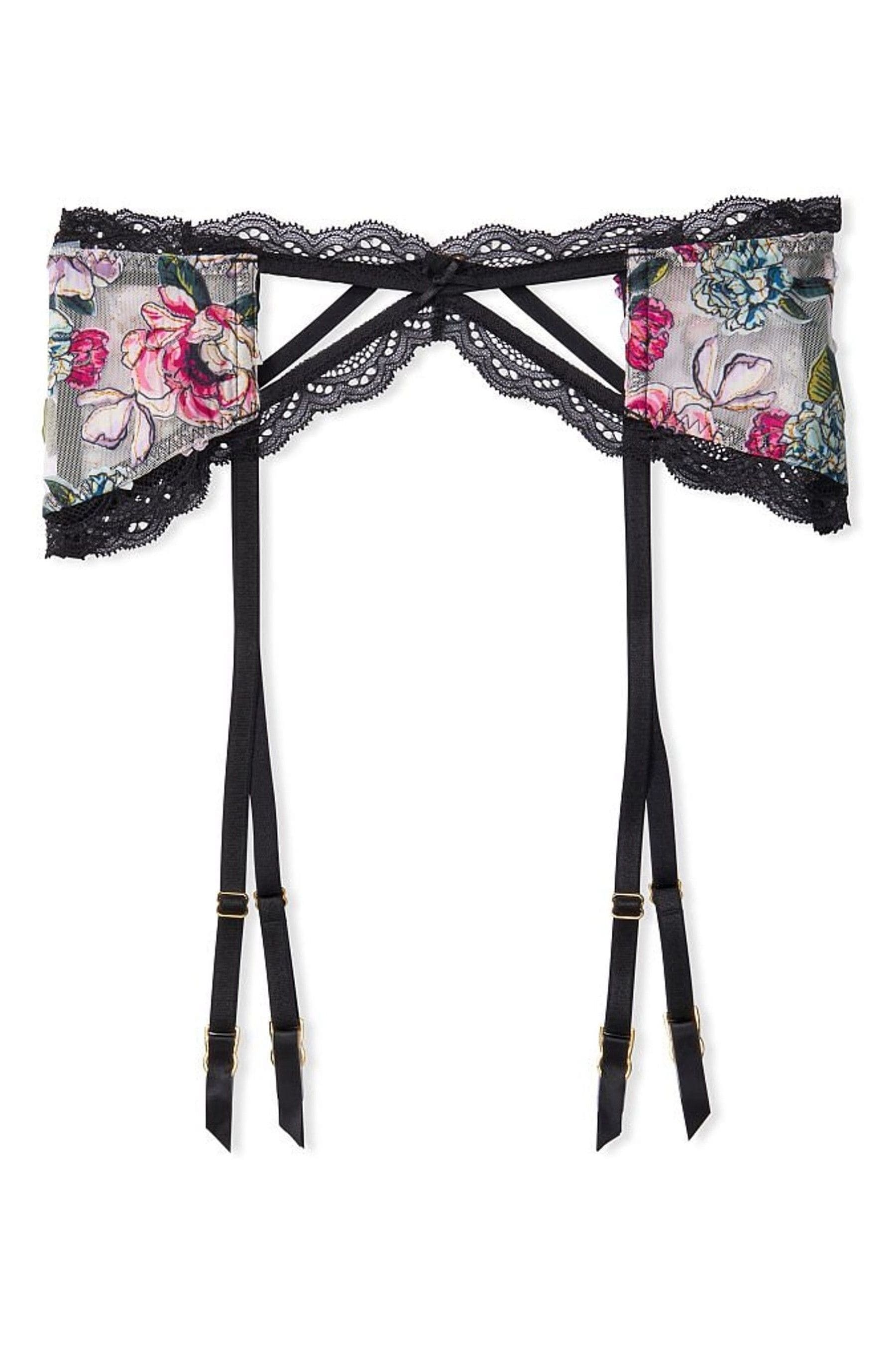 Buy Victoria's Secret Purest Pink Embroidered Lace Suspenders from the ...
