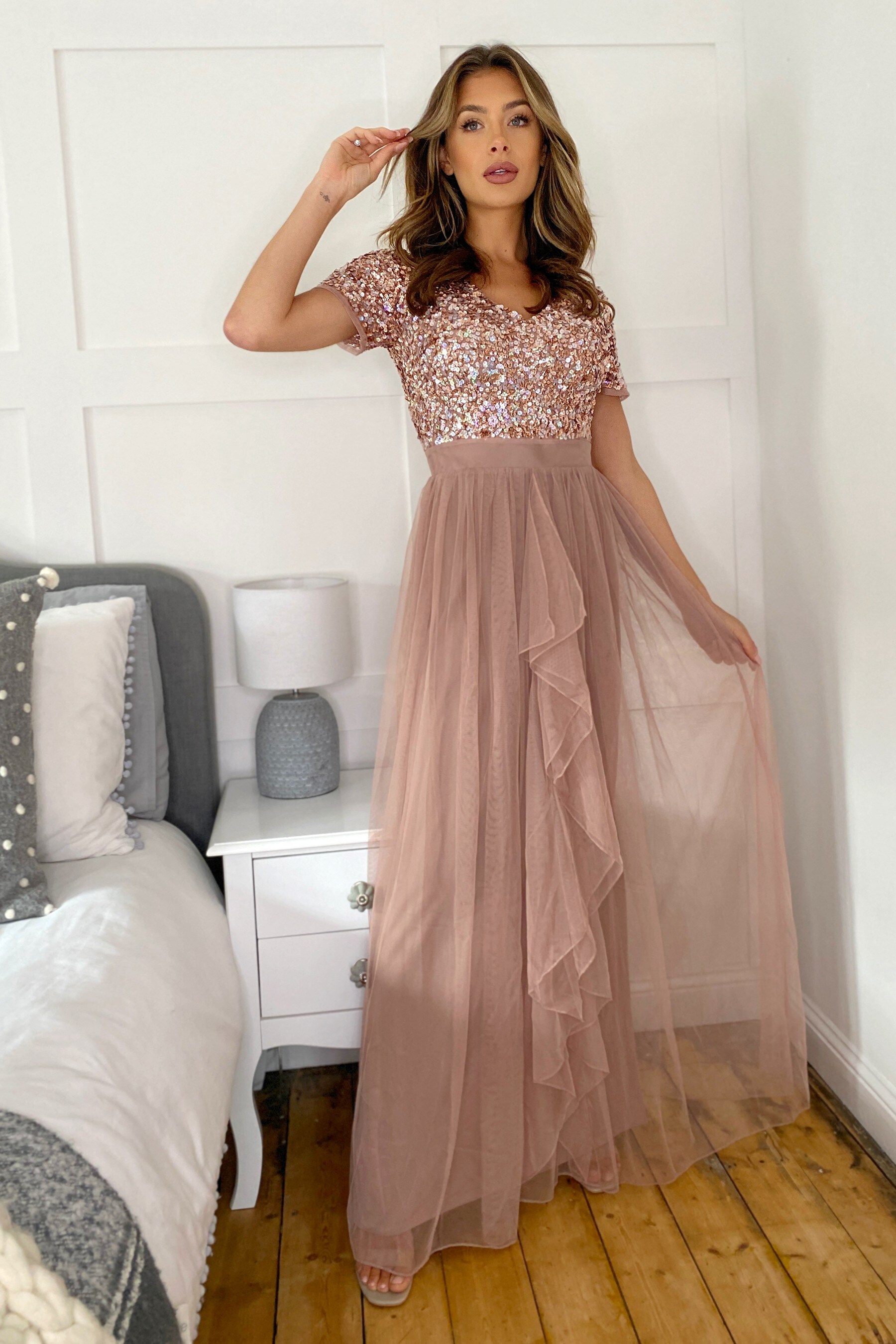 Buy Sistaglam Cap Sleeve Maxi Dress from the Next UK online shop