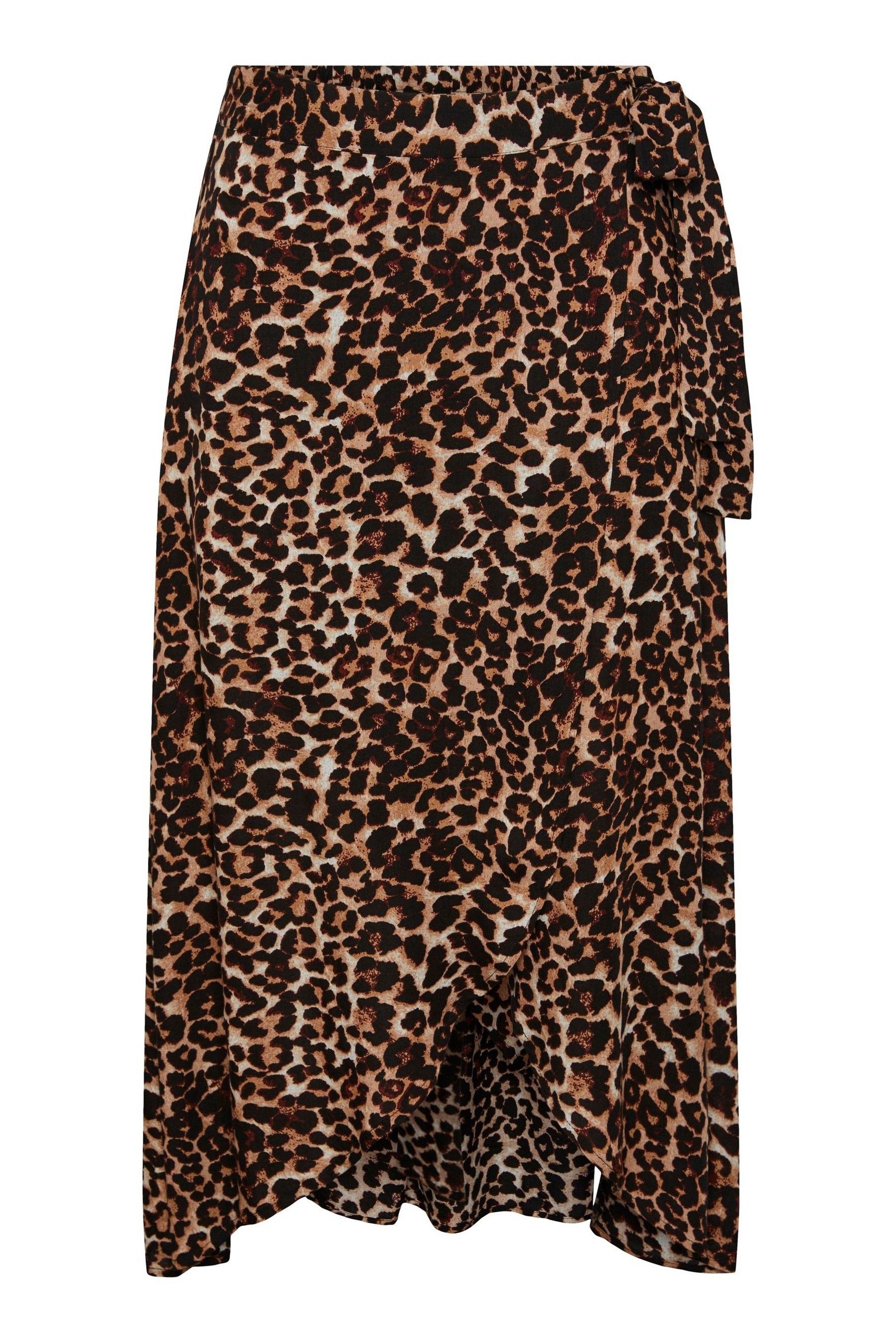 Wrap skirt animal print cheap