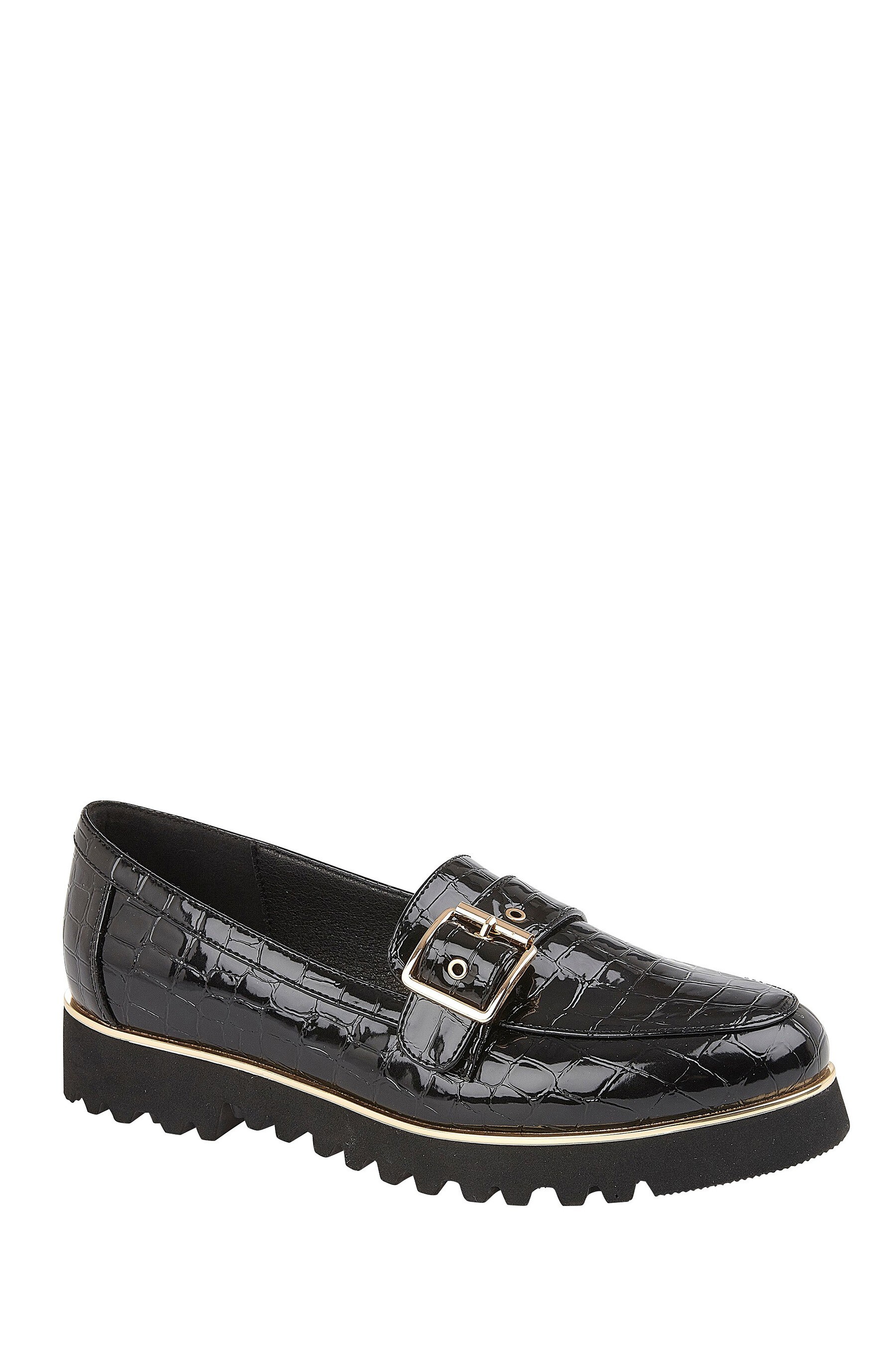 Buy Lotus Footwear Black Patent Loafers from the Next UK online shop