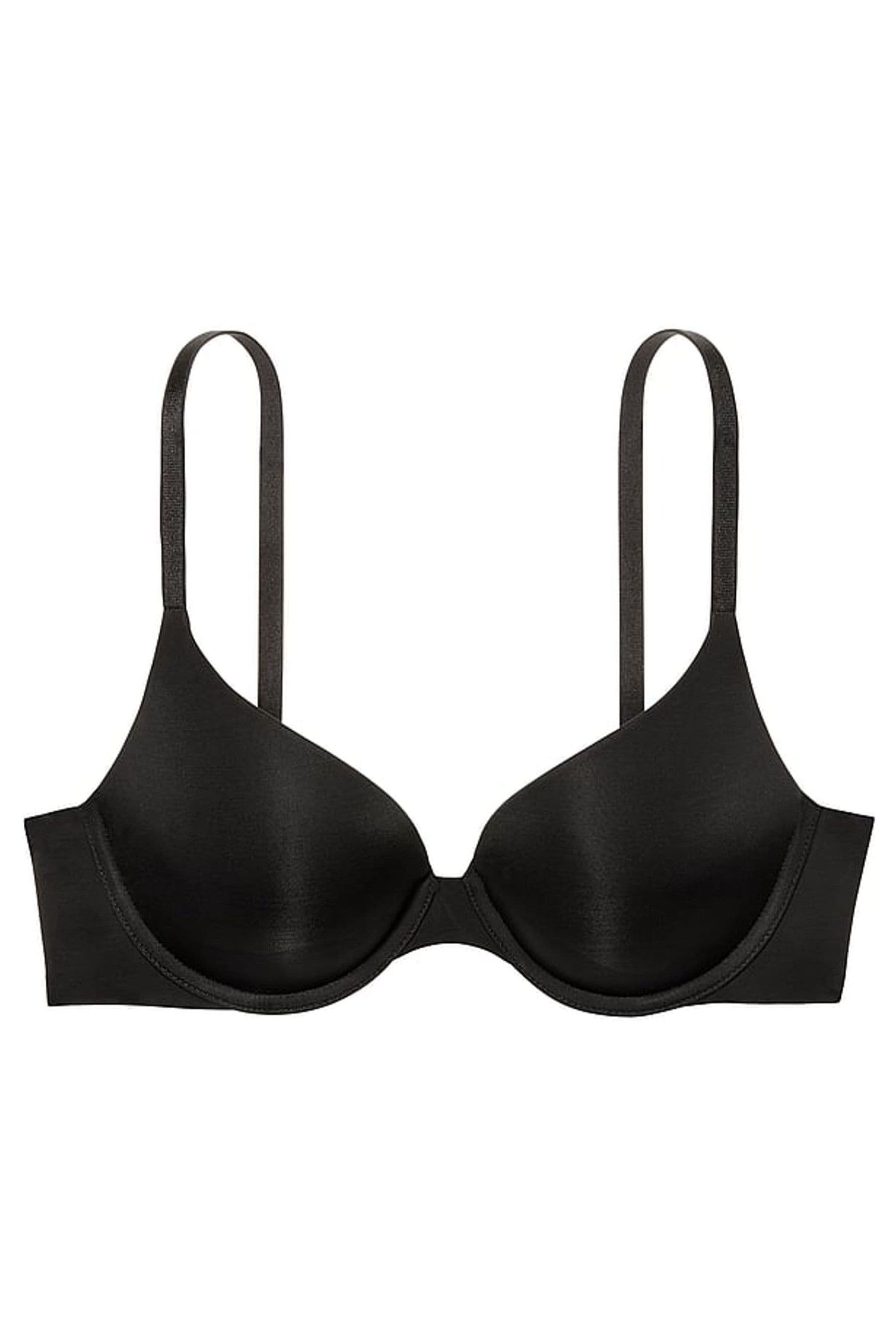 Buy Victoria's Secret Black Smooth Full Cup Push Up T-Shirt Bra from ...