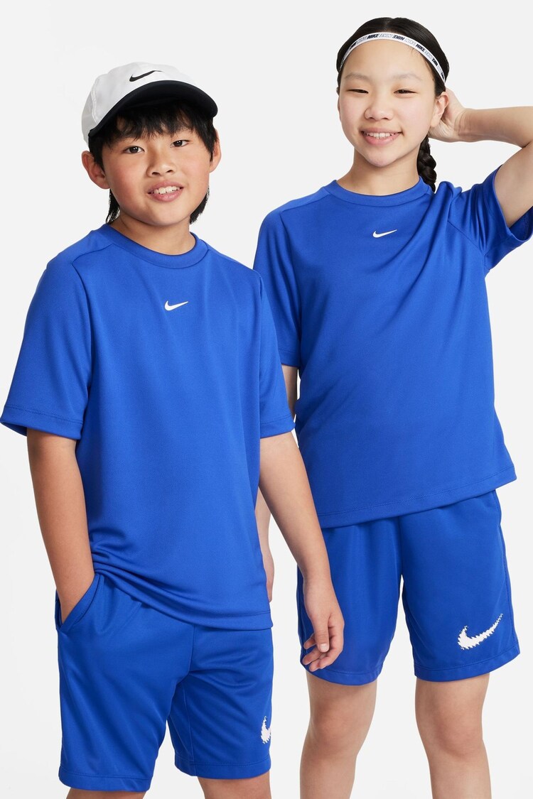 Nike Blue Multi Dri-FIT Short Sleeve T-Shirt - Image 1 of 1