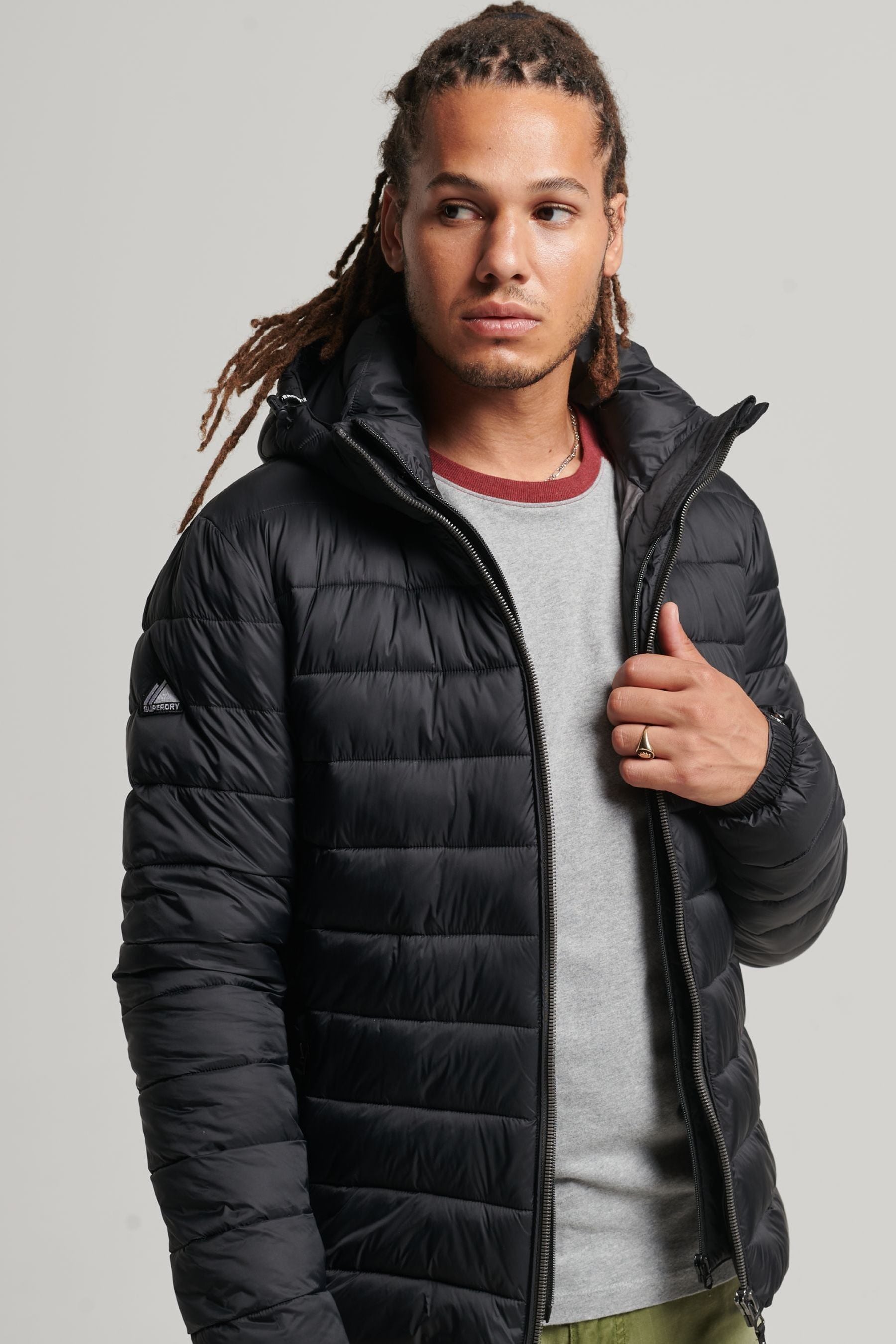 Buy Superdry Black Classic Fuji Padded Jacket from the Next UK online shop