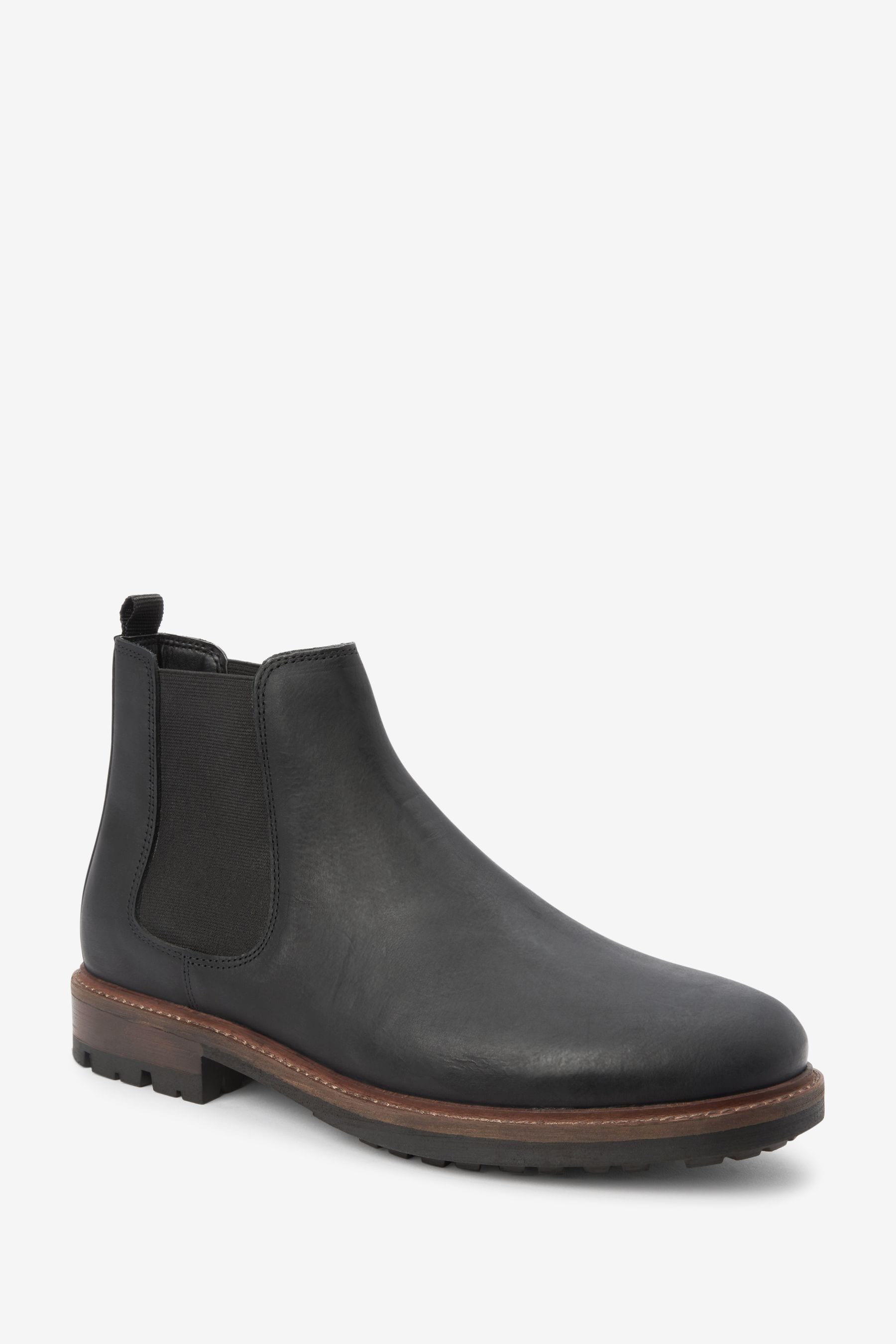 Buy Black Leather Chelsea Boots from the Next UK online shop