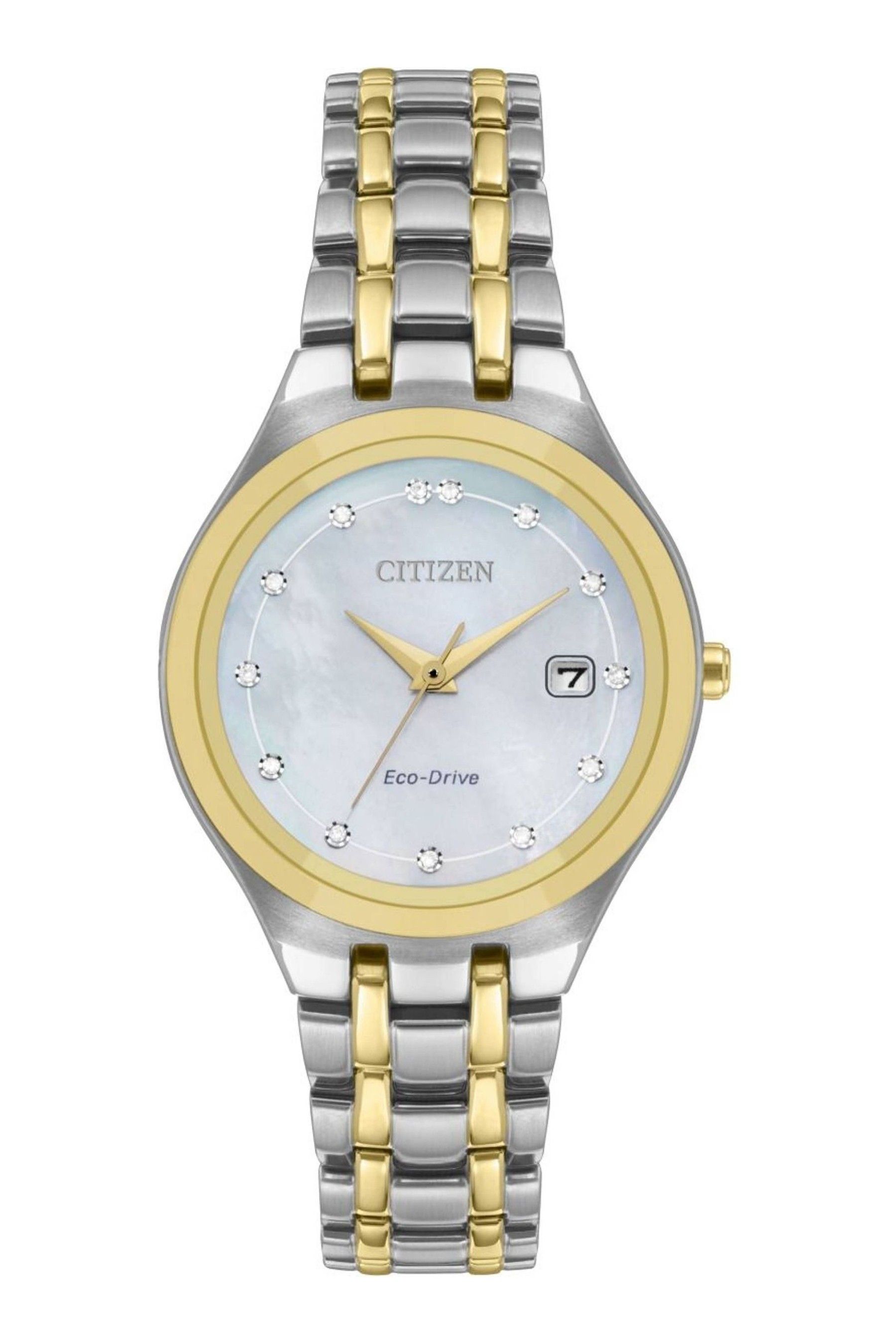 Buy Citizen Ladies Silver Tone Diamond Watch from the Next UK online shop