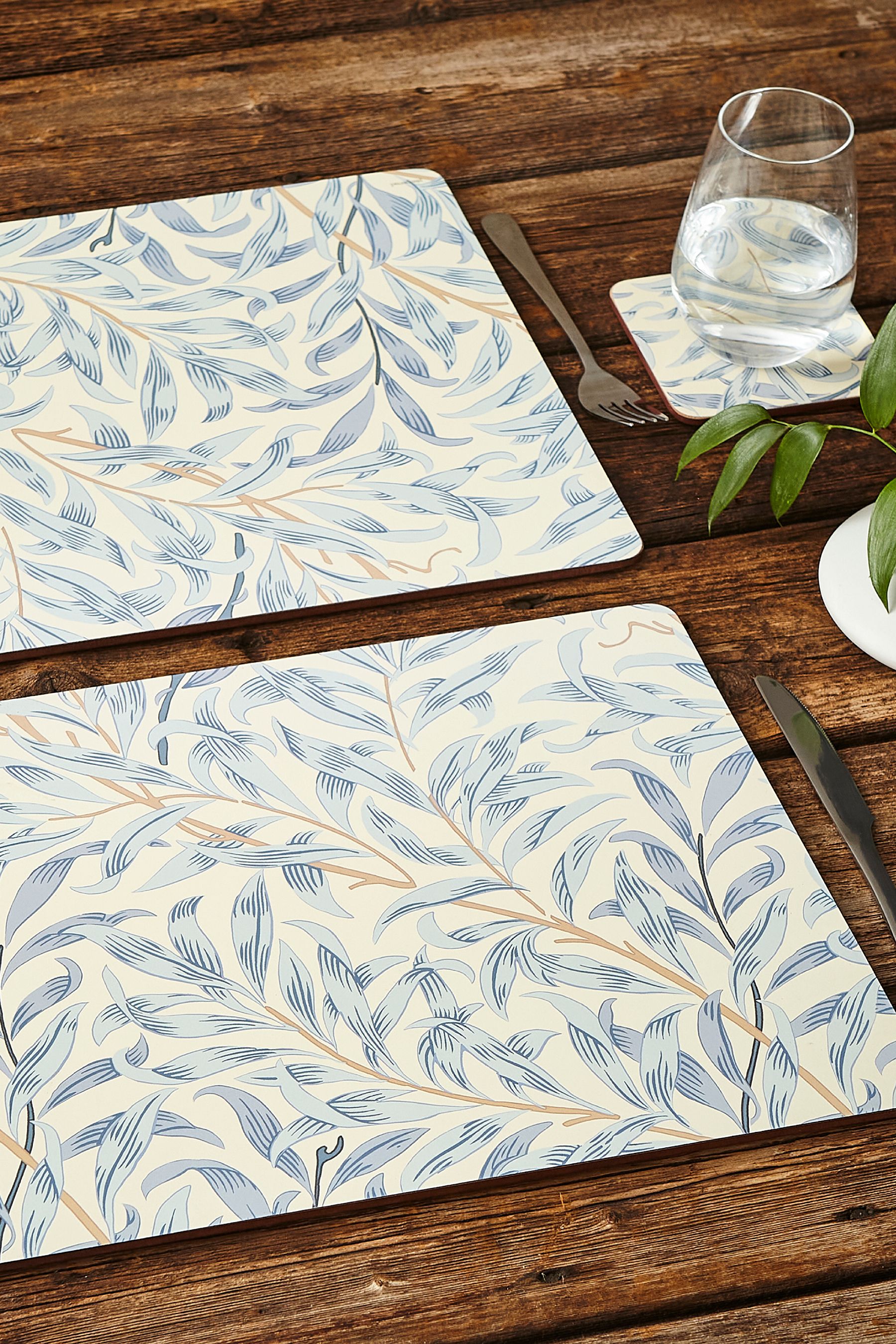 Buy Morris & Co. by Pimpernel Set of 4 Blue Willow Bough Blue Placemats