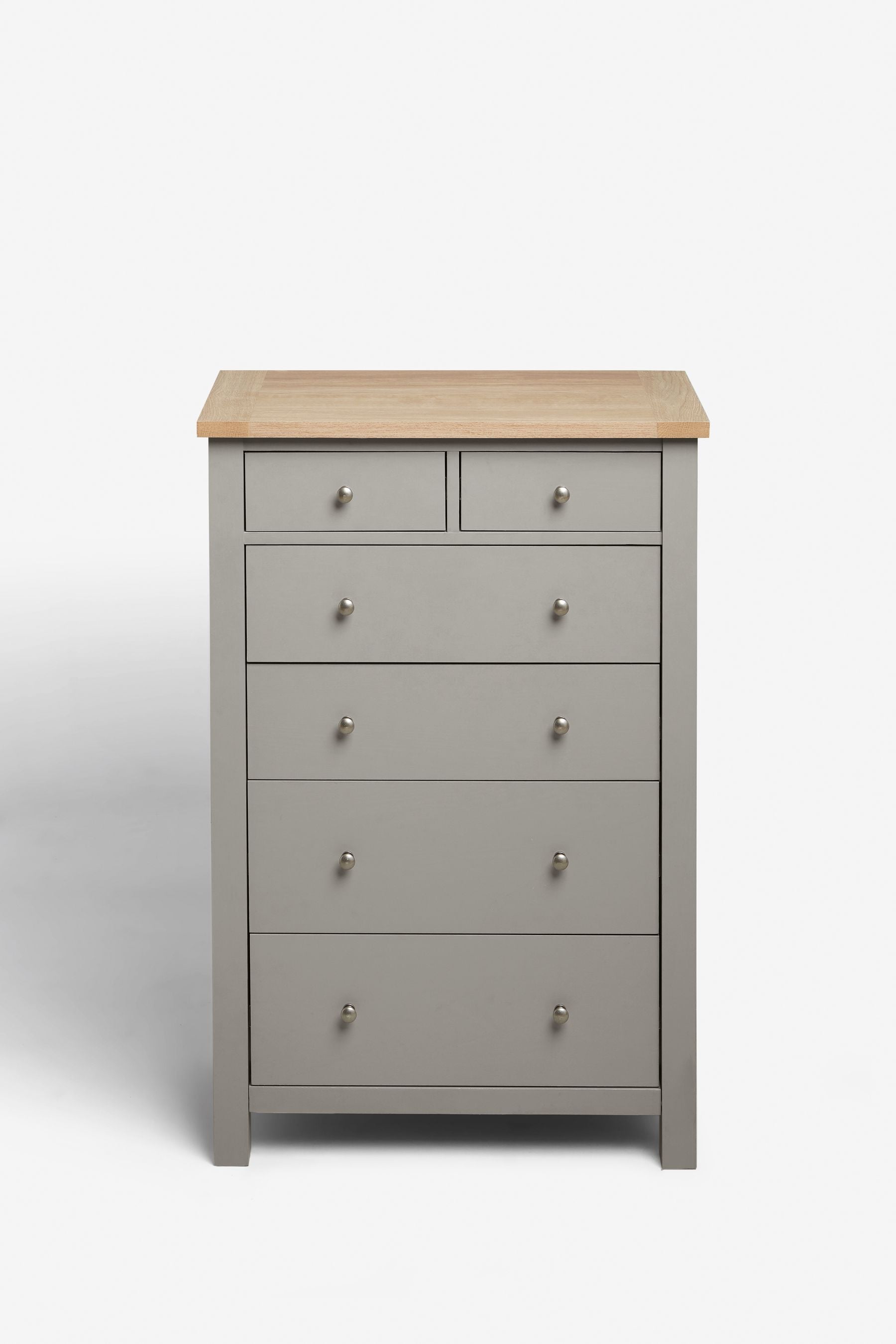 Buy Dove Grey Malvern Paint Effect 6 Drawer Chest of Drawers from the