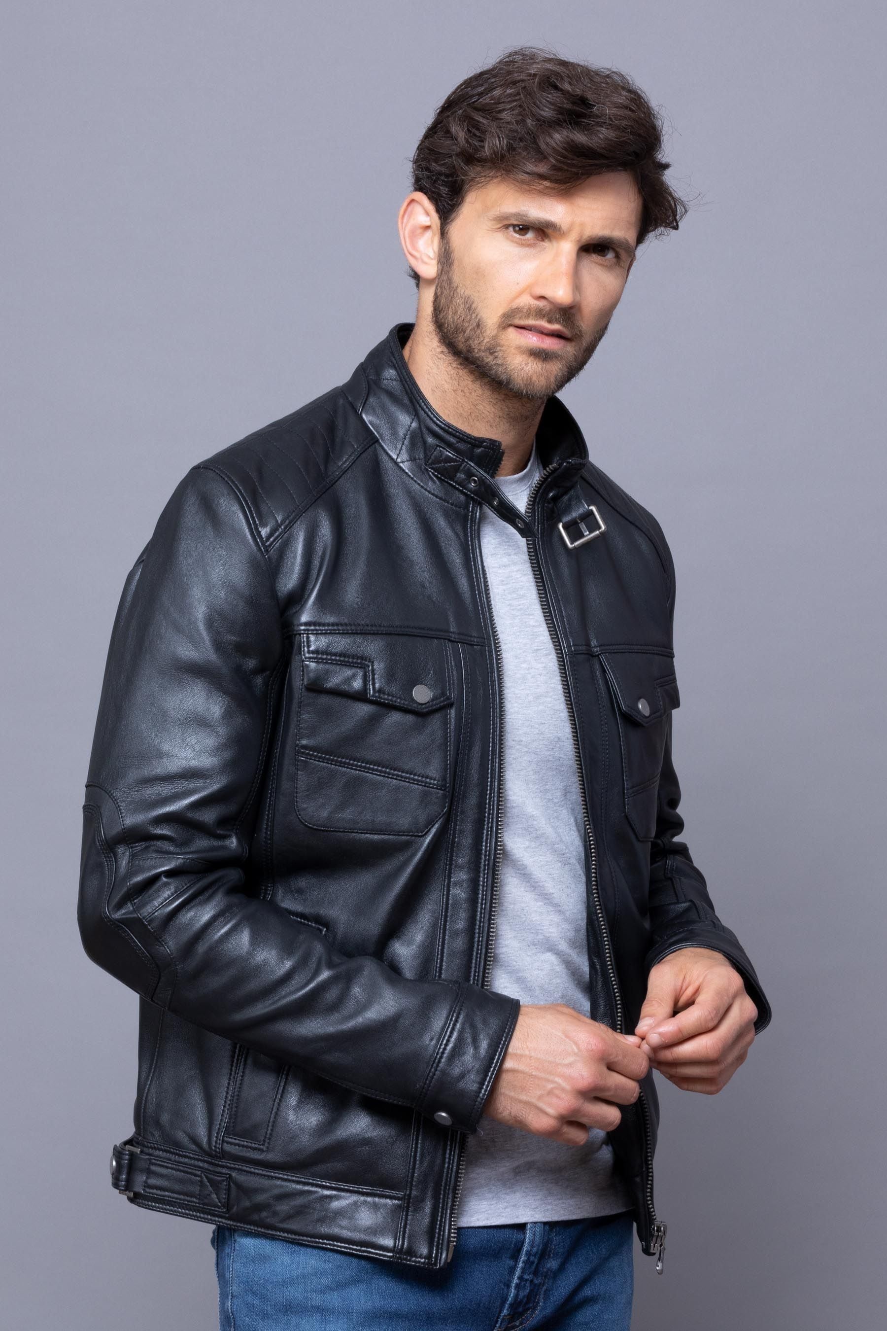 Buy Lakeland Leather Black Wansfell Leather Biker Jacket from the Next ...