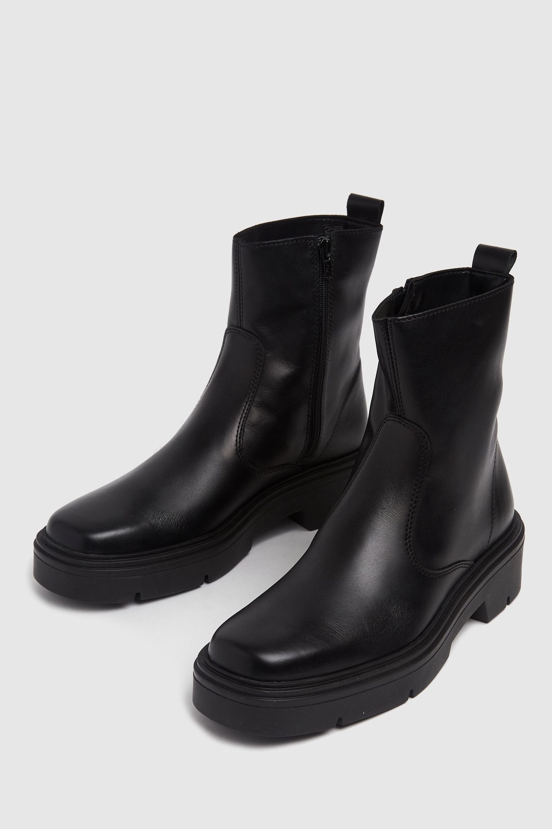 Buy Schuh Black Alina Leather Sock Boots from the Next UK online shop
