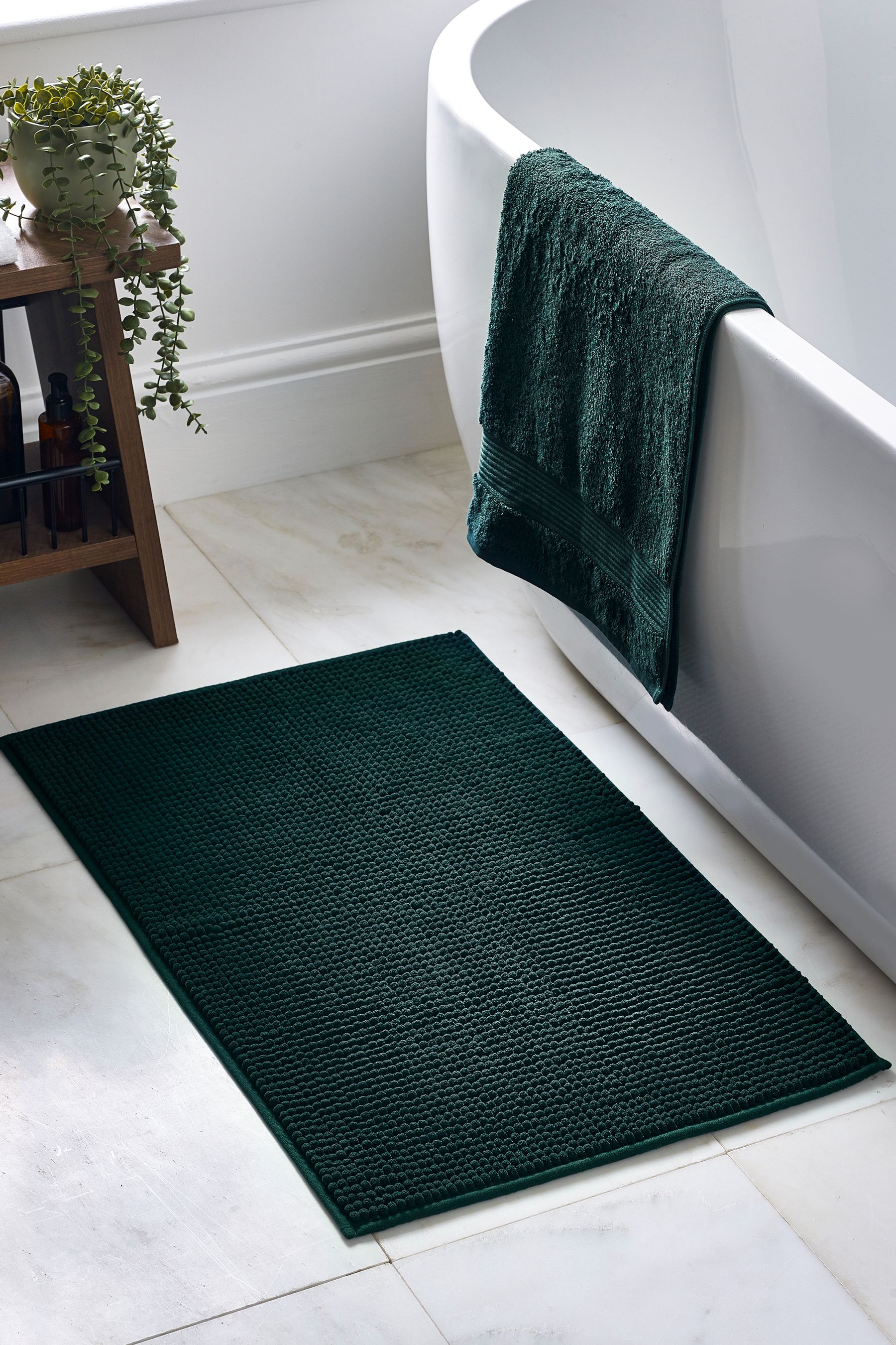Buy Bottle Green Bobble Bath Mat from the Next UK online shop