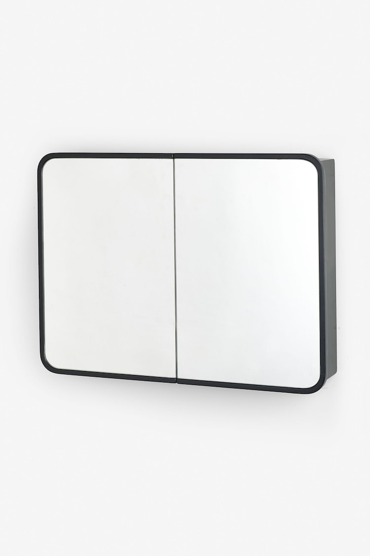 Black Mirrored Storage Double Wall Cabinet - Image 1 of 1
