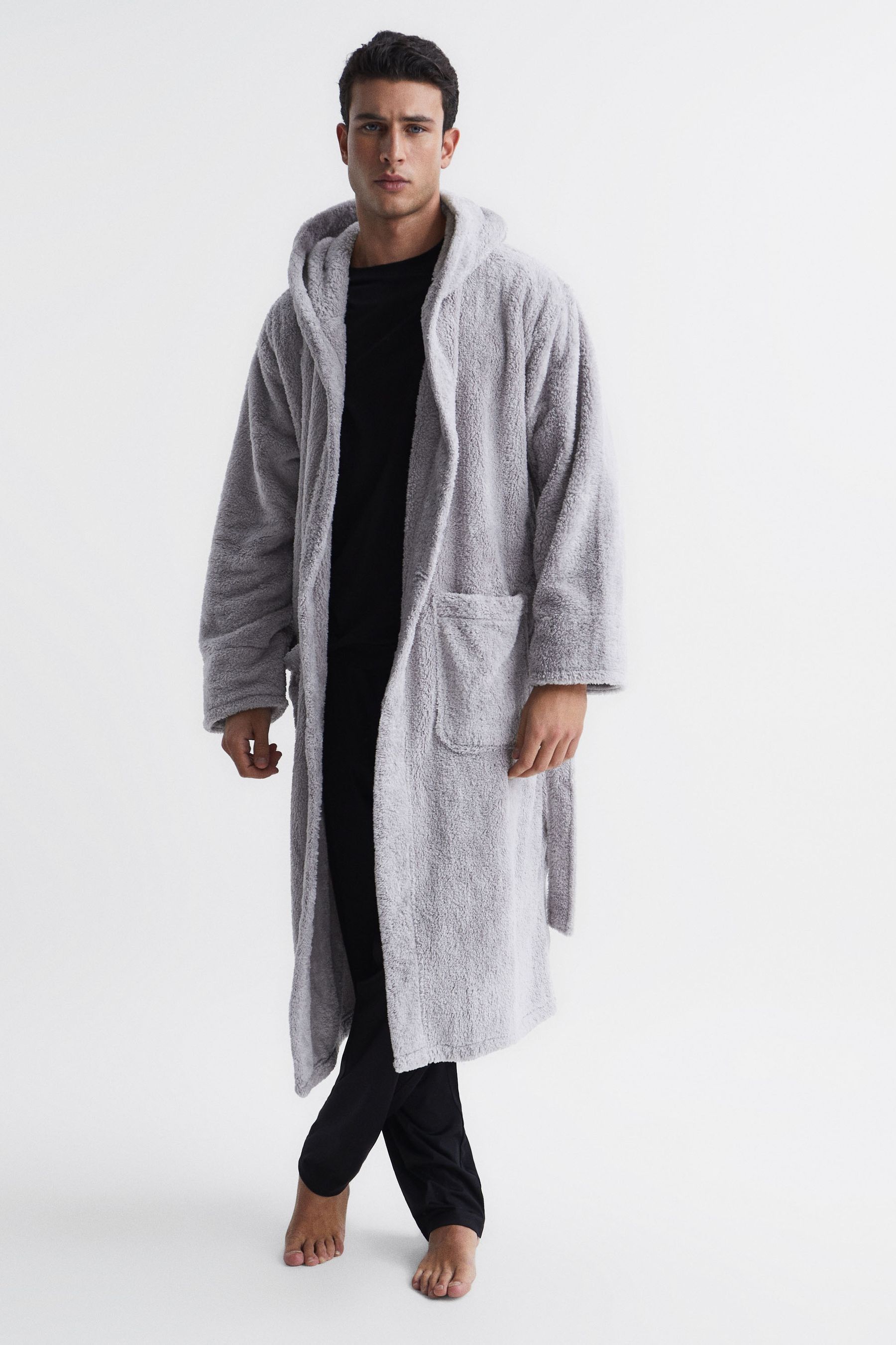 Buy Reiss Soft Grey Daro Towelling Bath Robe from the Next UK online shop