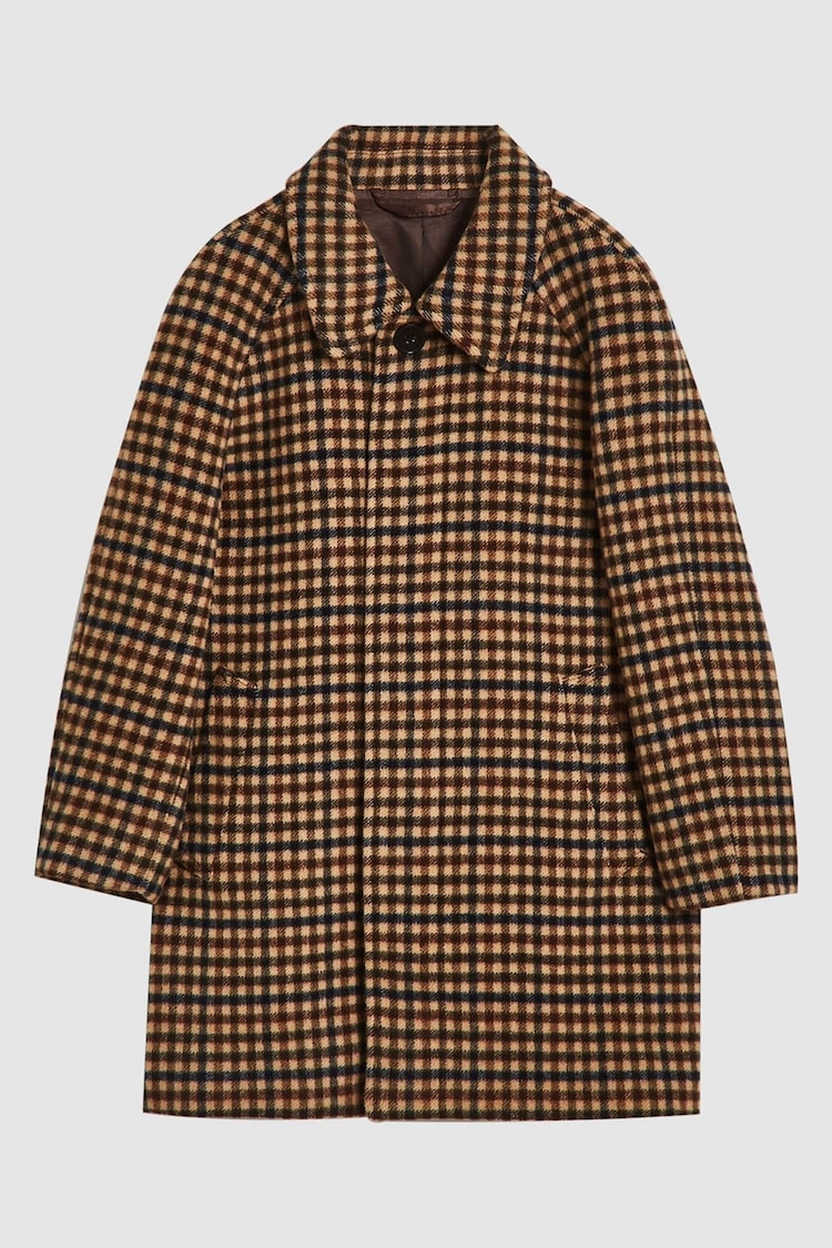 Reiss Tuscany Junior Check Overcoat - صورة 1 من 1
