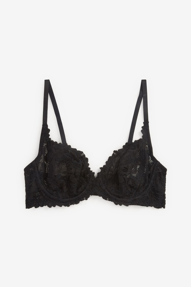 Black Non Pad Full Cup A-E Lace Ultimate Comfort Bra - Image 1 of 1