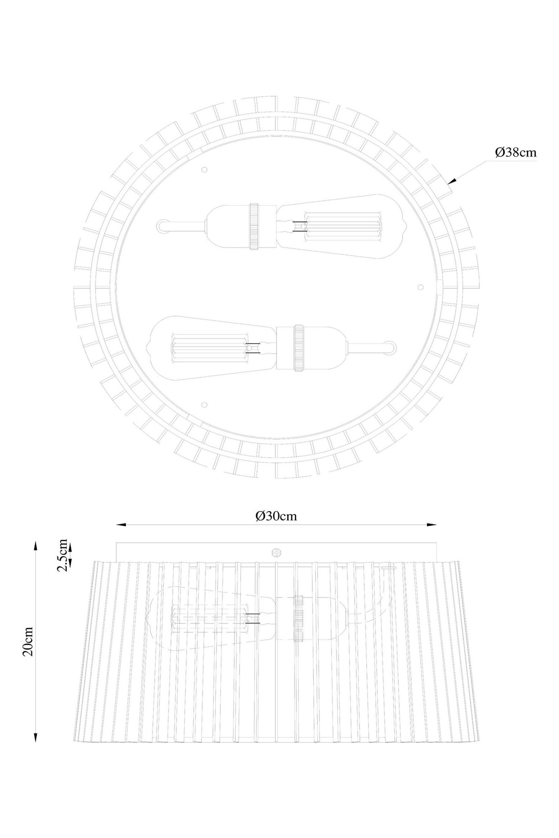 Buy Black Brooklyn 2 Light Flush Ceiling Fitting Ceiling Light from the Next UK online shop