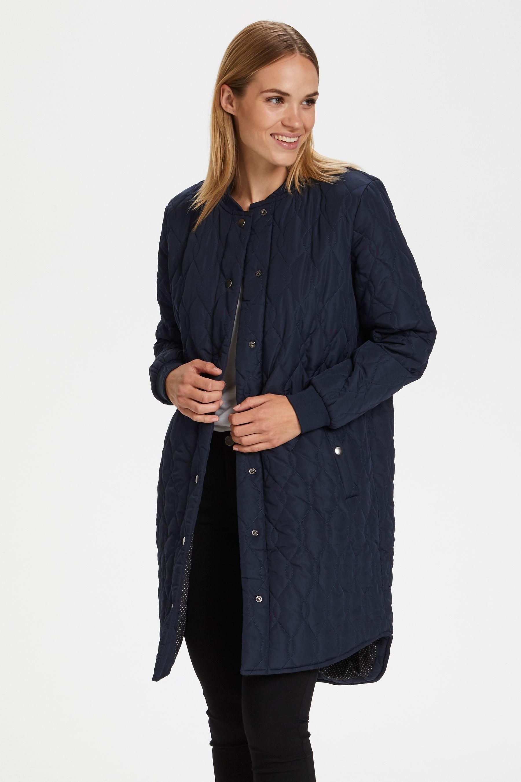 Buy Kaffe Blue Shally Regular Fit Quilted Coat from the Next UK online shop