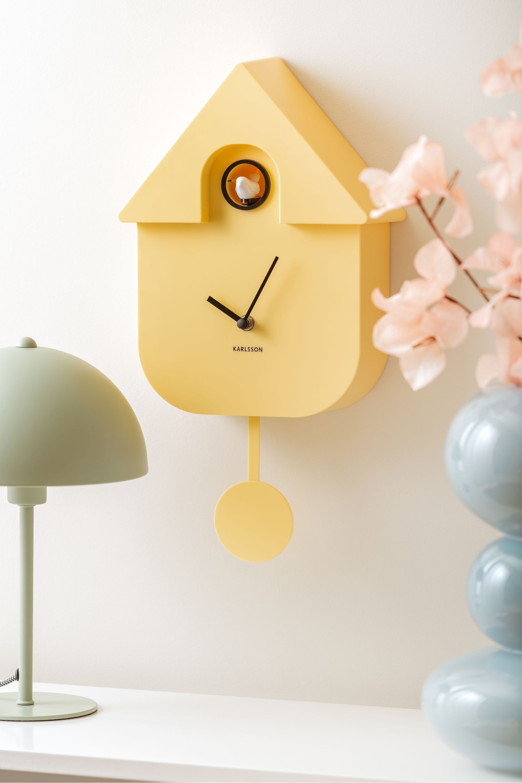 Buy Karlsson Yellow Modern Cuckoo ABS Wall Clock from the Next UK