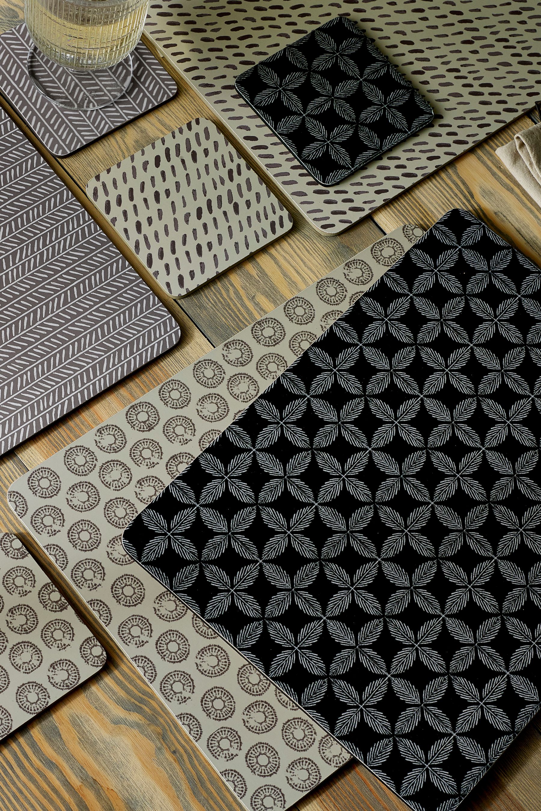 Buy Set of 4 Global Print Corkback Placemats And Coasters from Next Ireland