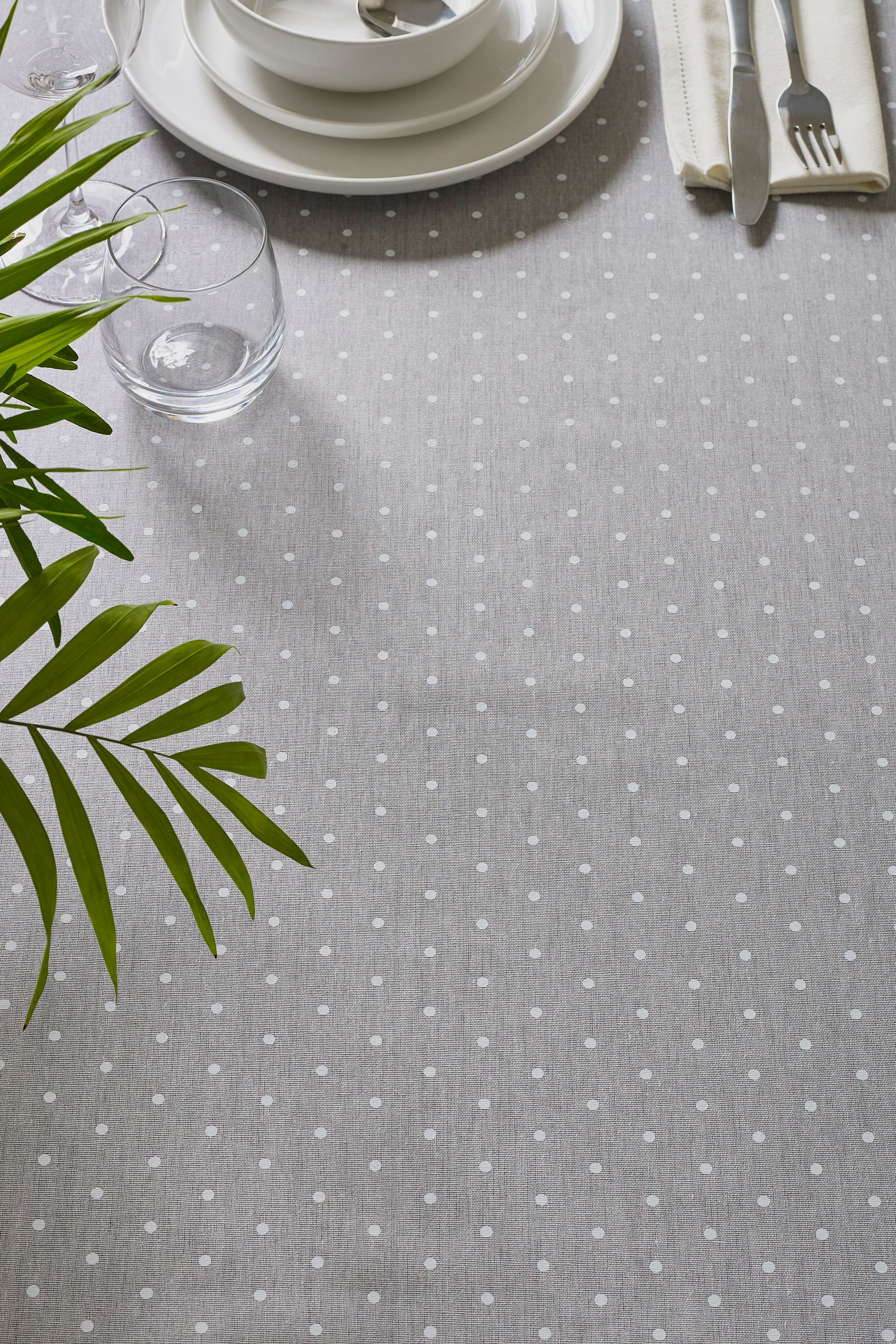 Buy Grey Spot Wipe Clean Table Cloth from the Next UK online shop