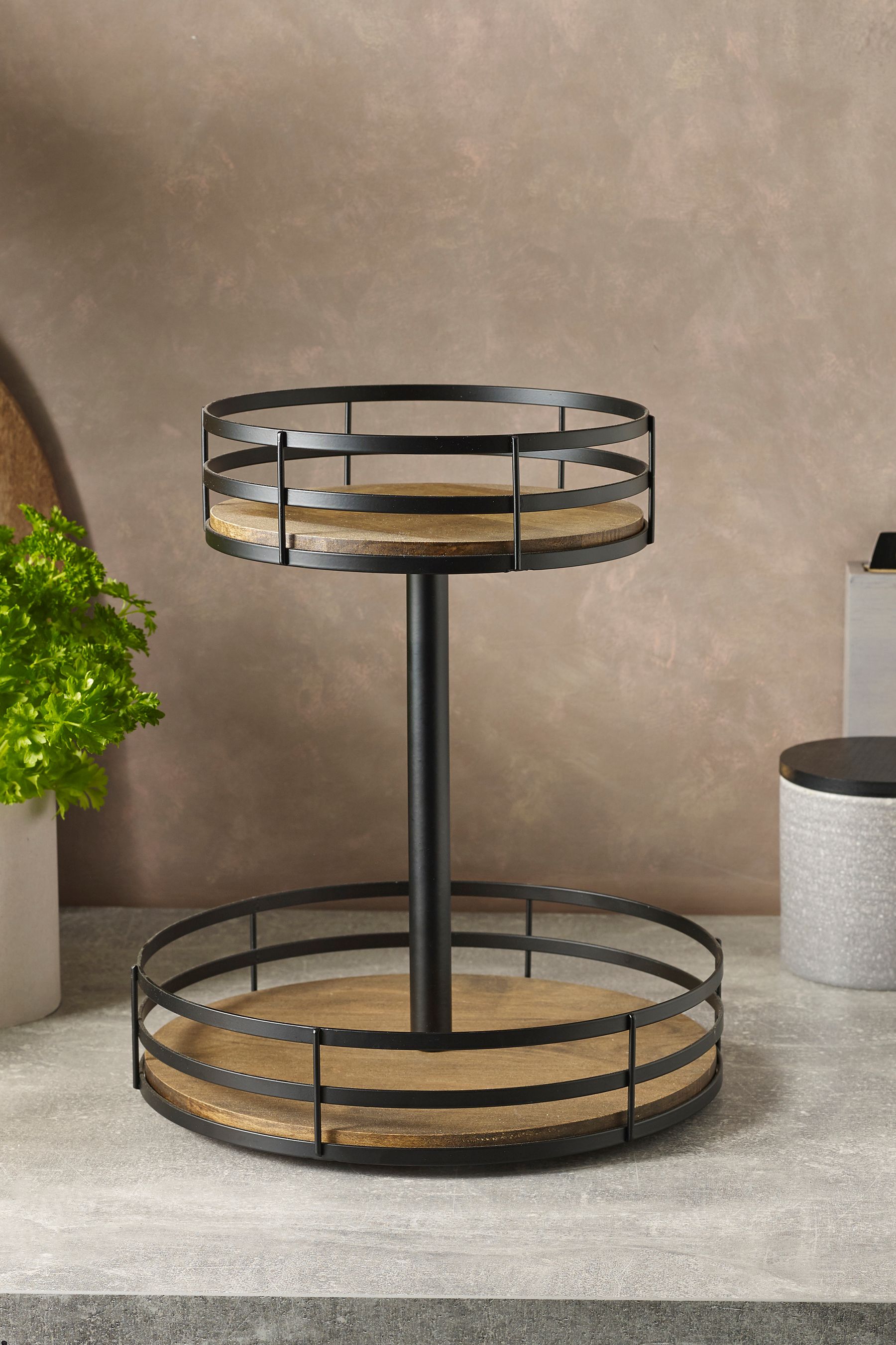 Buy Black Bronx 2 Tier Rotating Spice Rack Spice Rack from Next Israel