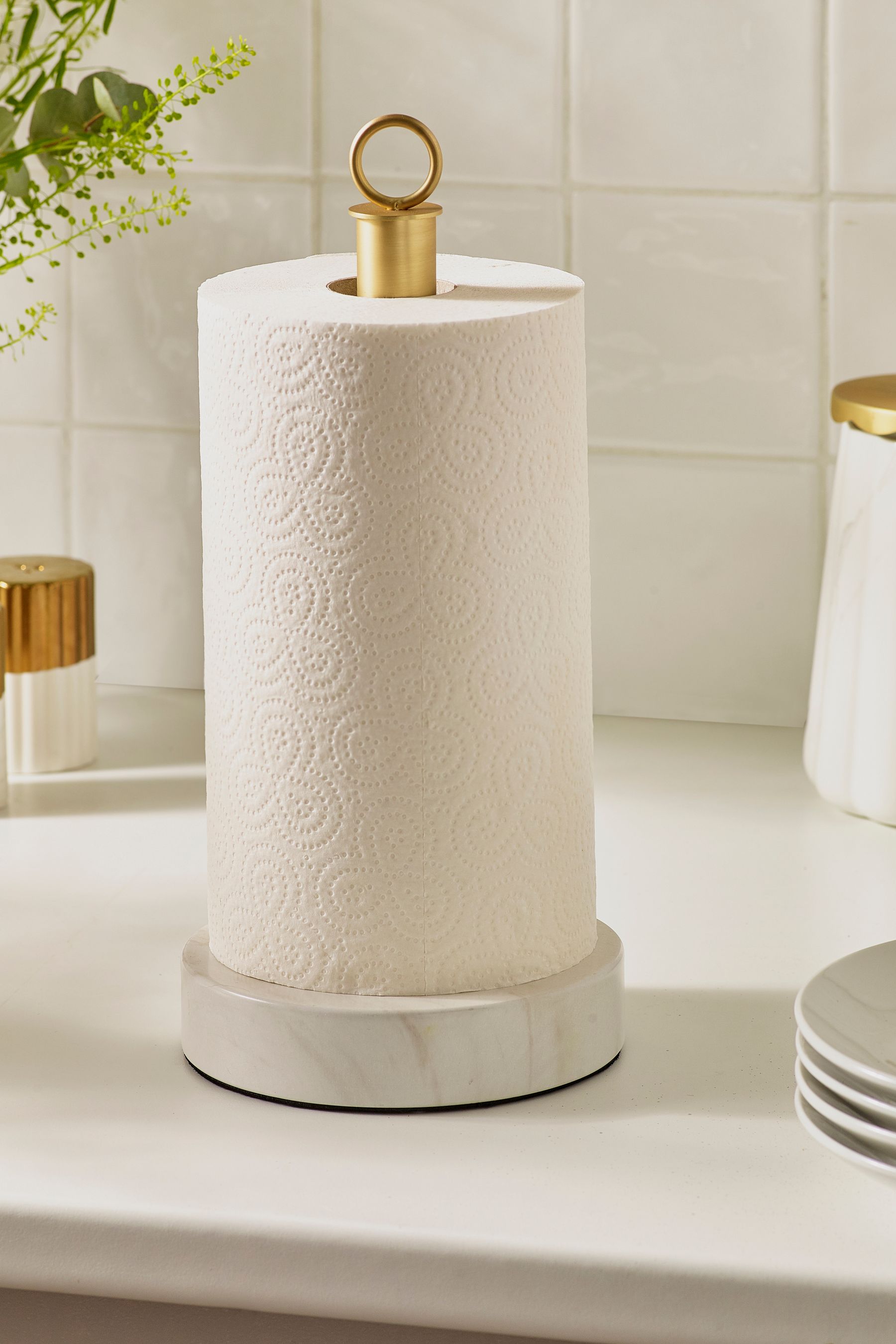 Buy Gold Valencia Kitchen Roll Holder from Next Malta