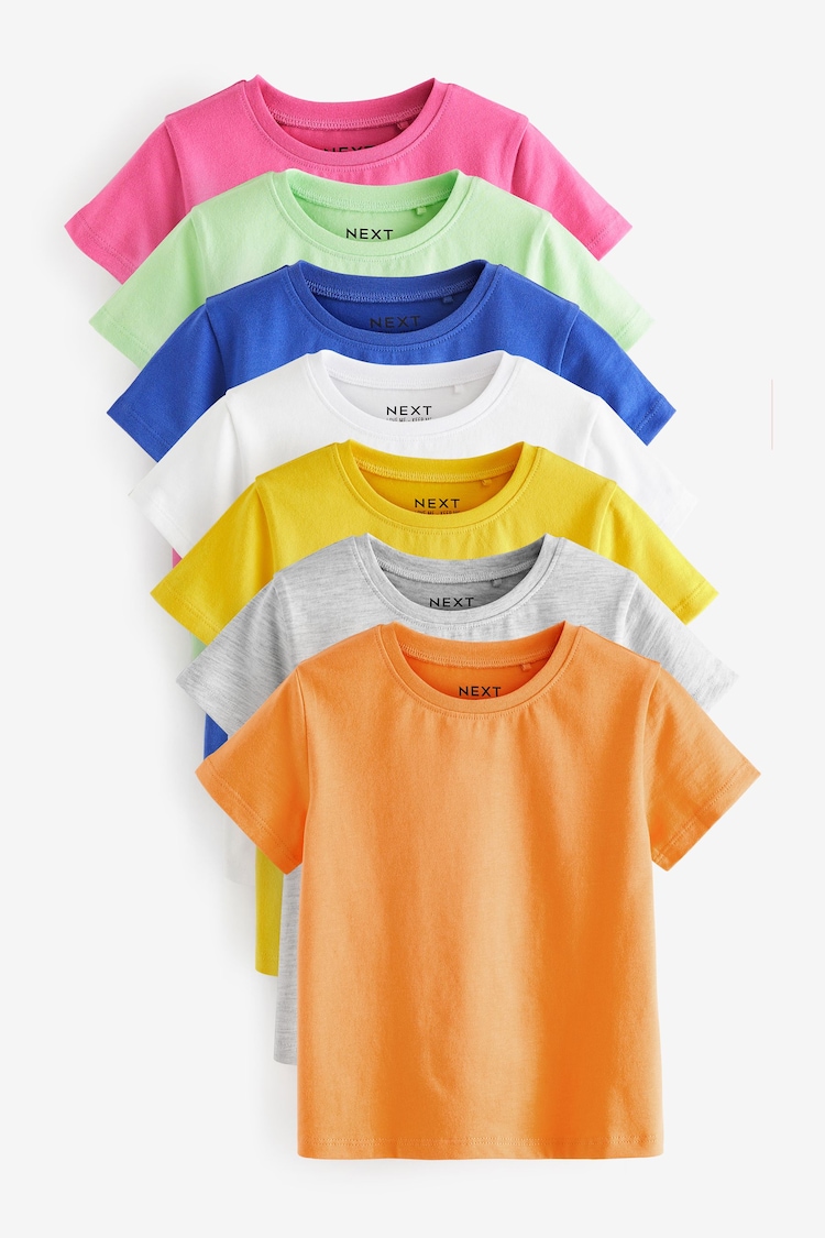 Core Multi Colour Short Sleeve T-Shirts 7 Pack (3mths-7yrs) - Image 1 of 1 Core Multi Colour Short Sleeve T-Shirts 7 Pack (3mths-7yrs) - Image 1 of 1