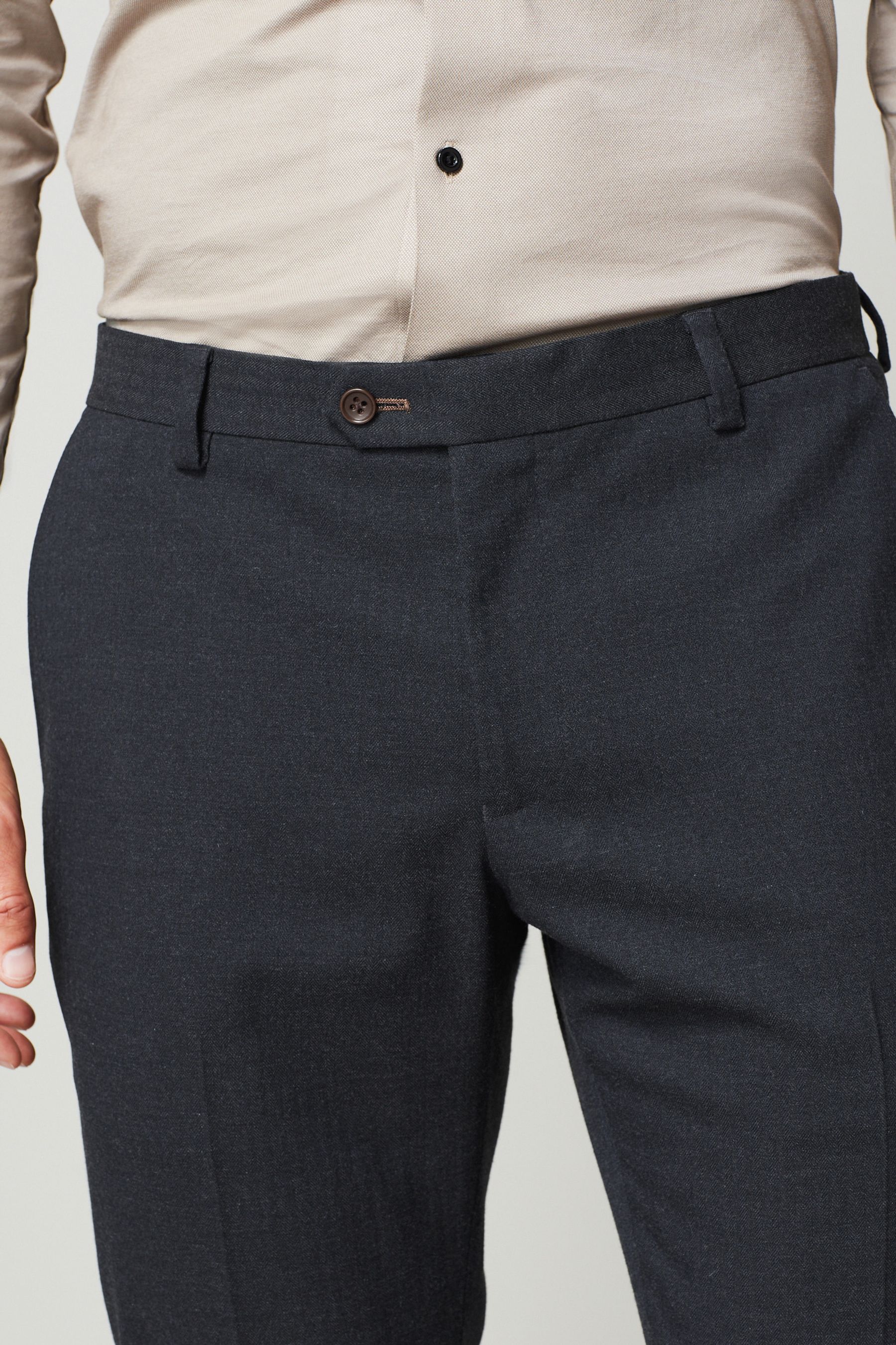 Buy Navy Blue Herringbone Suit Trousers from Next Ireland