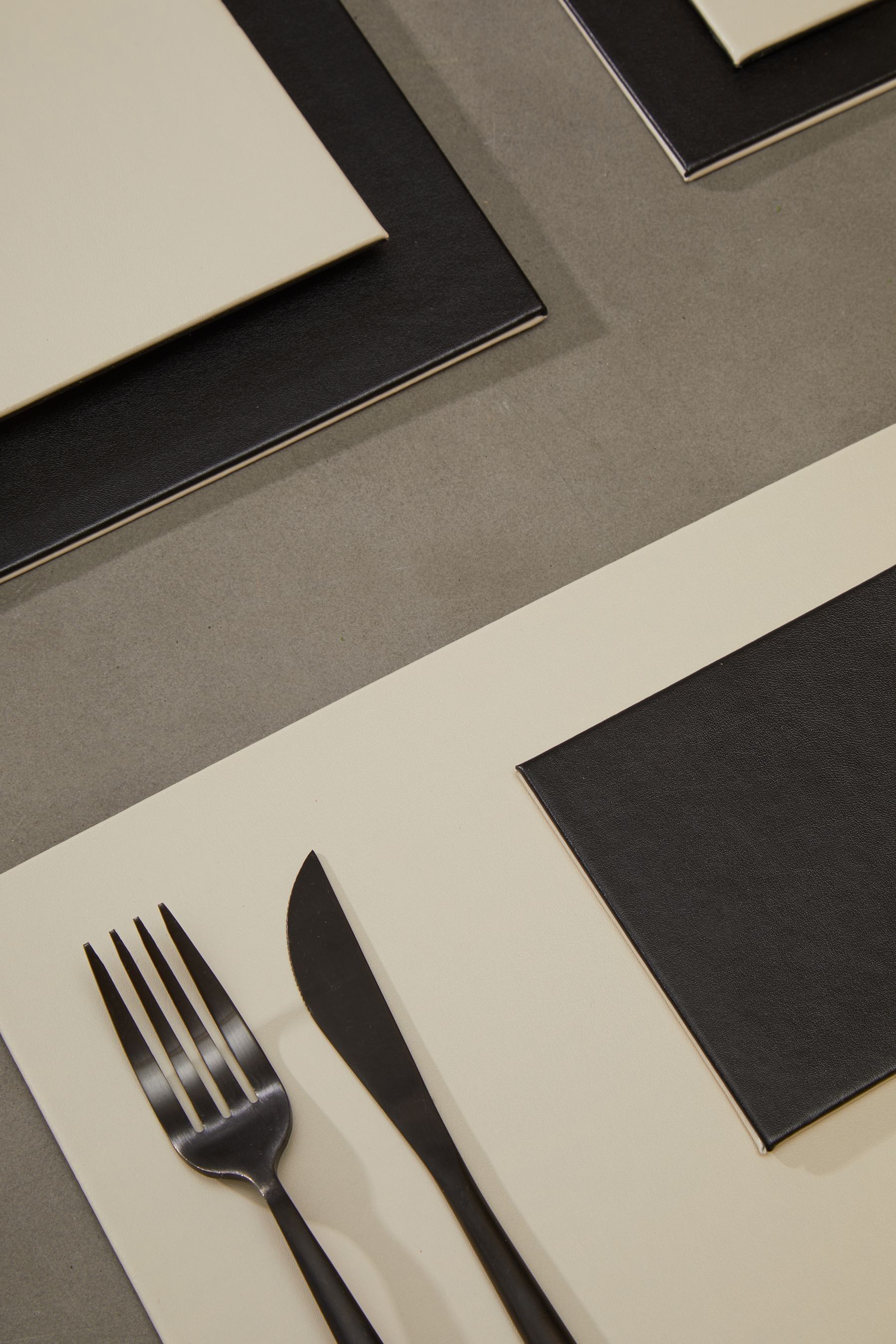 Buy Interiors by Premier Black Geome Reverse Set of 4 Placemats and