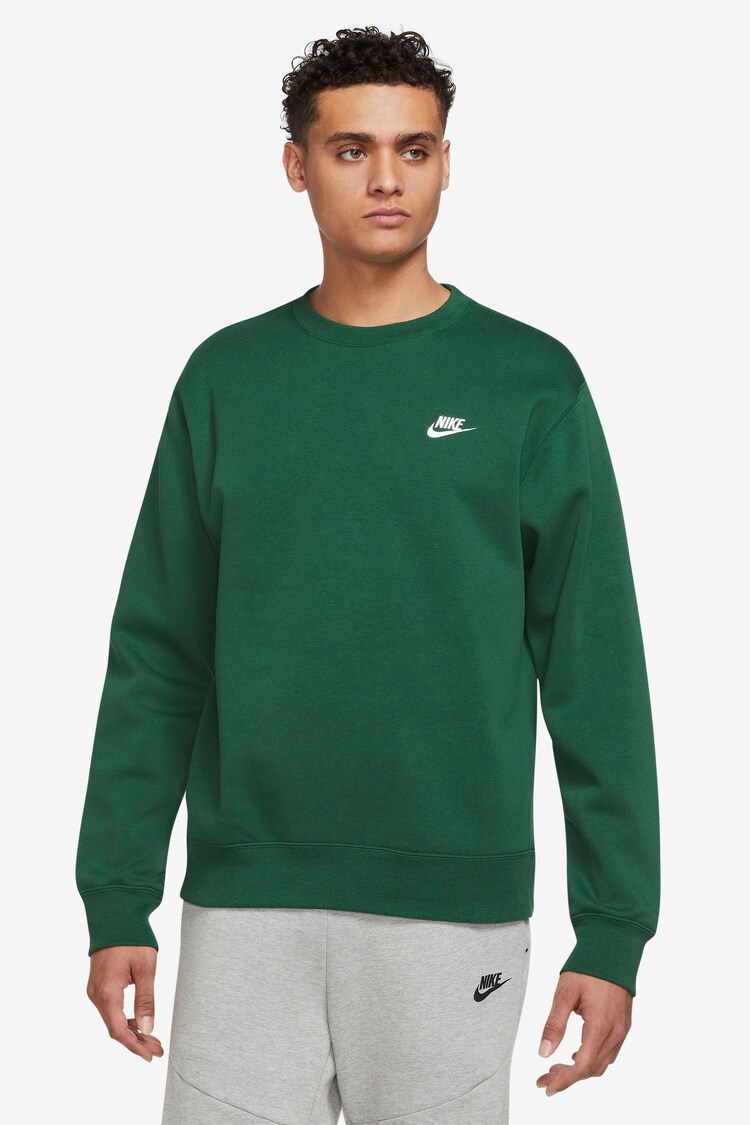Nike Bottle Green Club Crew Sweatshirt - Image 1 of 1