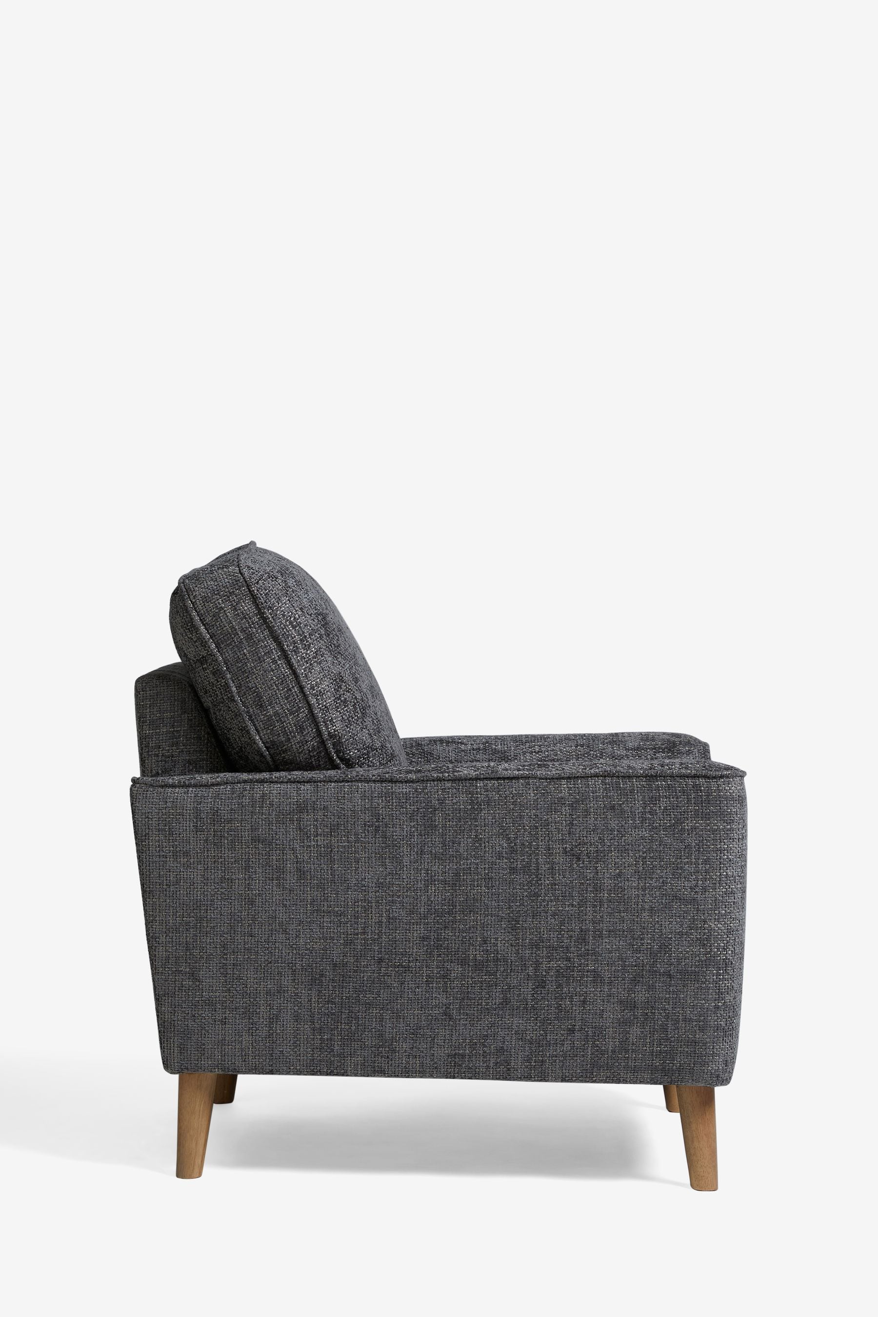 Buy Chunky Chenille Dark Grey, Oak Effect Leg Stamford Accent Chair
