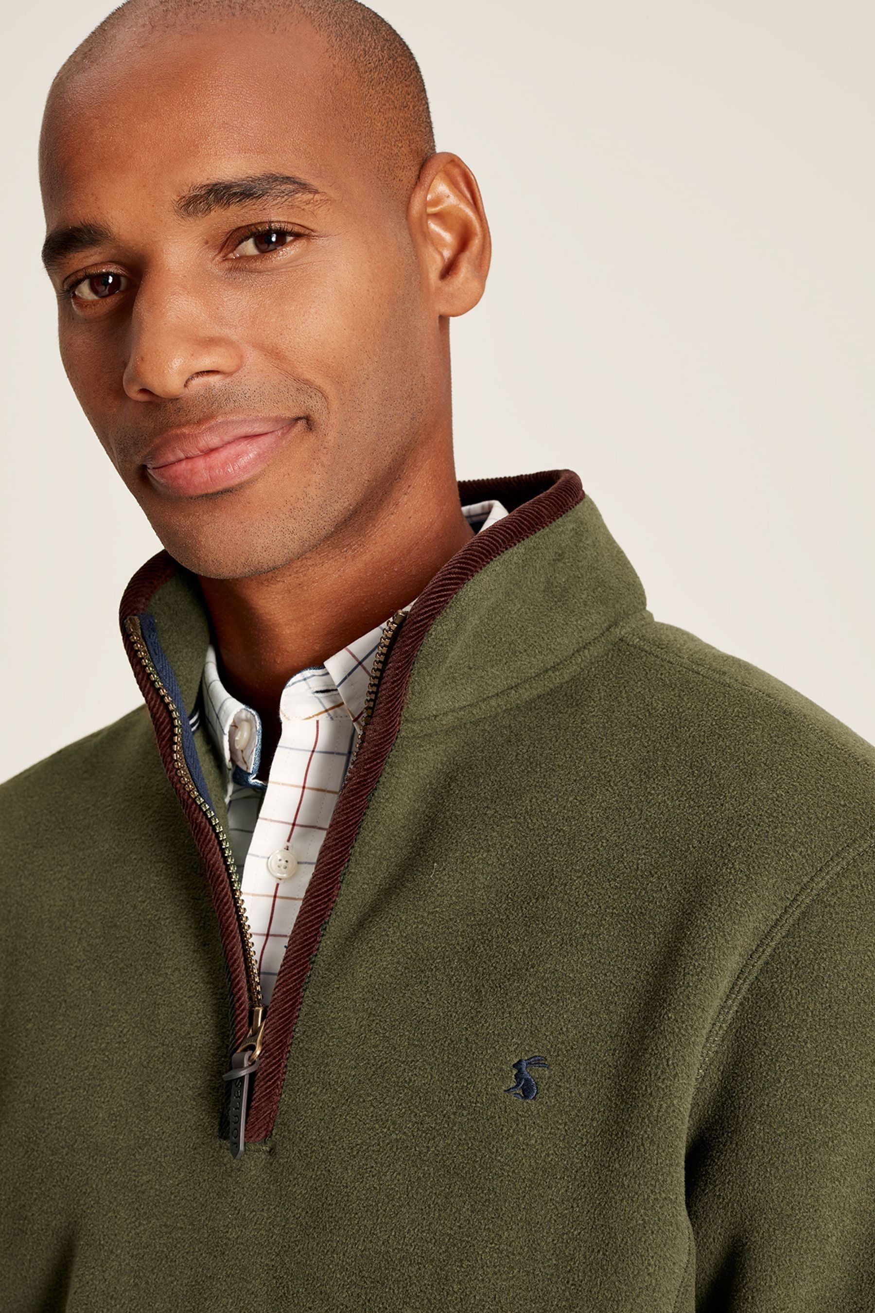 Buy Joules Coxton Green Quarter Zip Fleece Sweatshirt from the Next UK