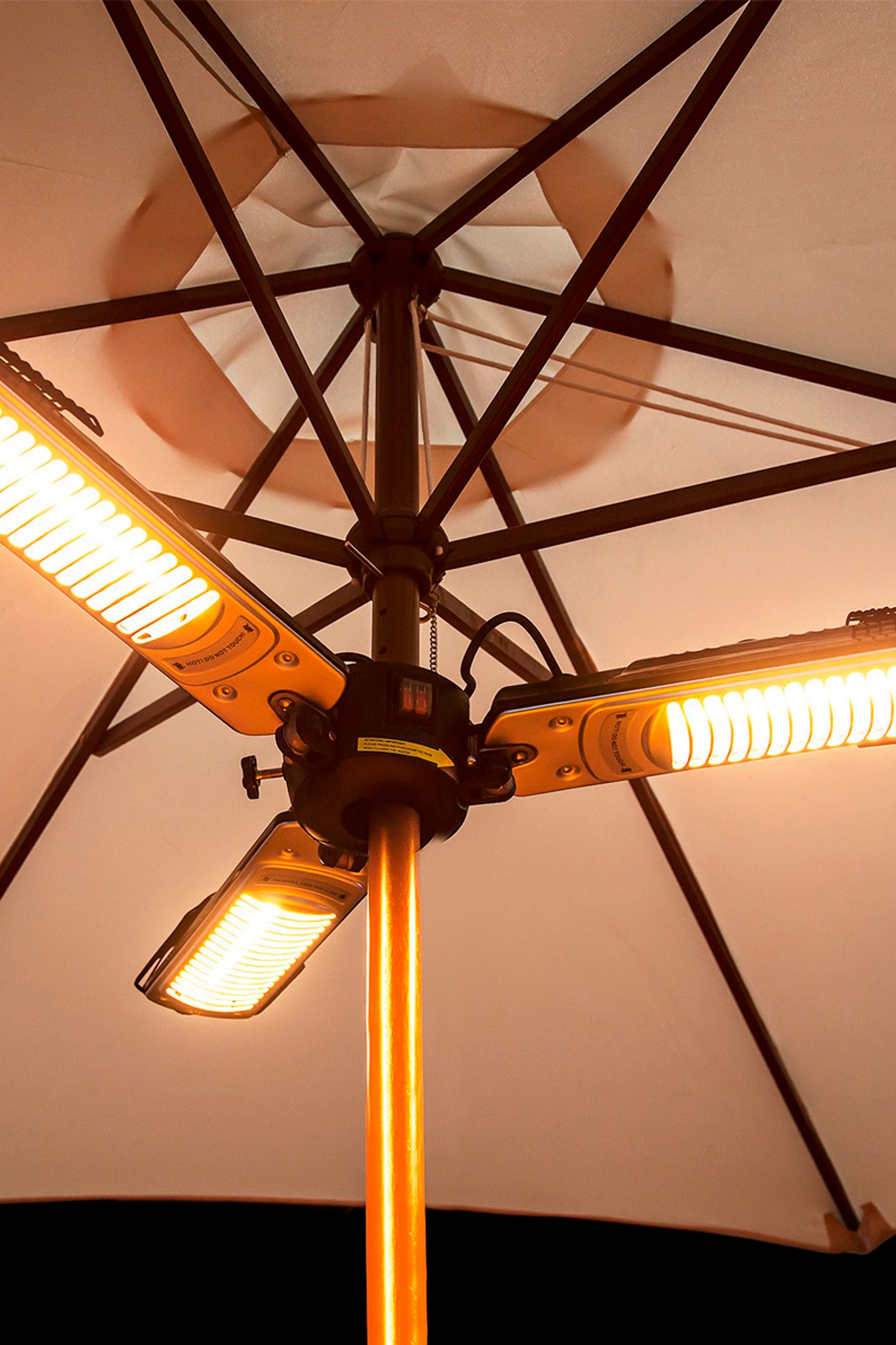 Buy Charles Bentley Black 2000W Garden Parasol Mounted Electric Patio Heater from the Next UK