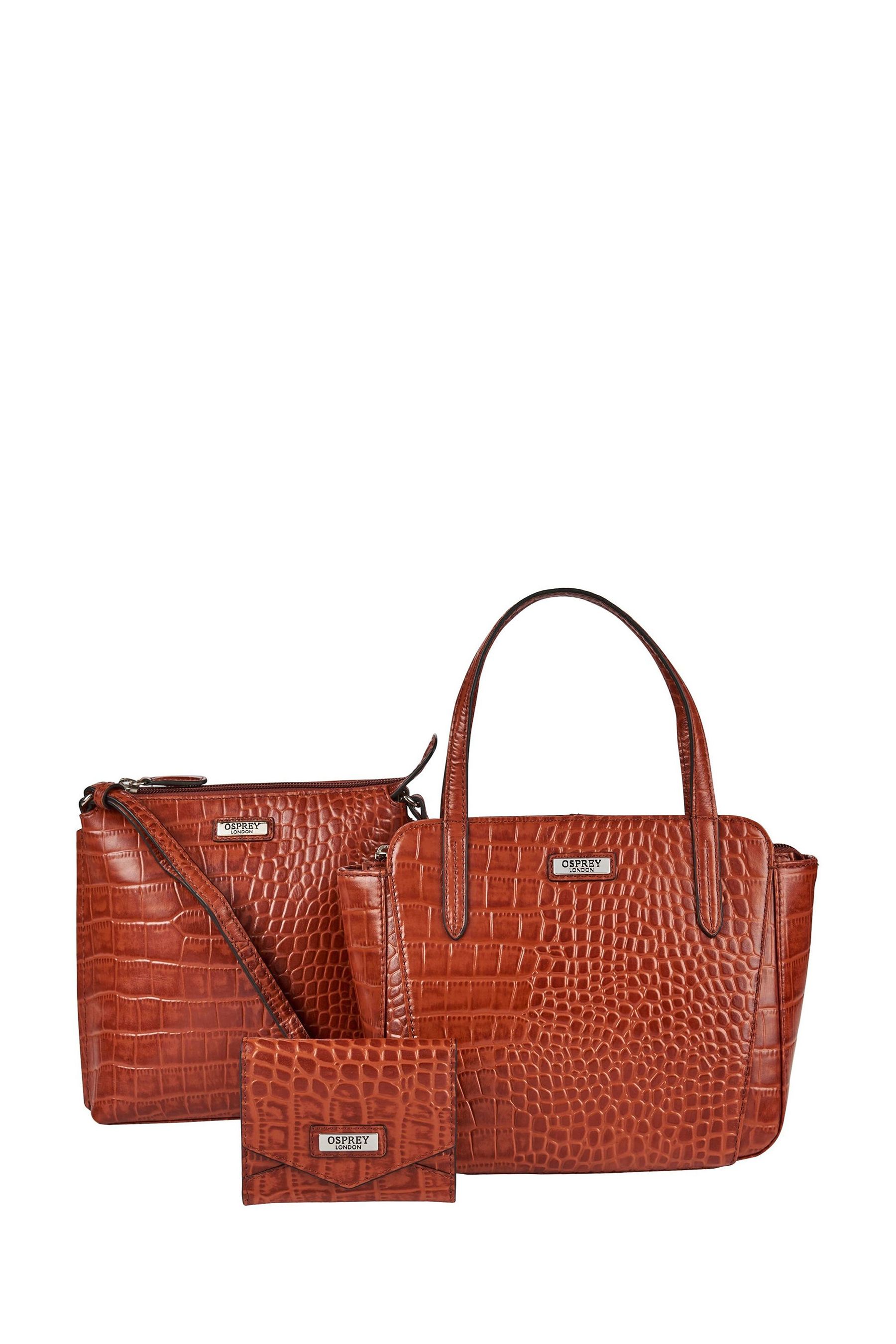 Buy OSPREY LONDON Leather Minster Croc CrossBody Bag from the Next UK