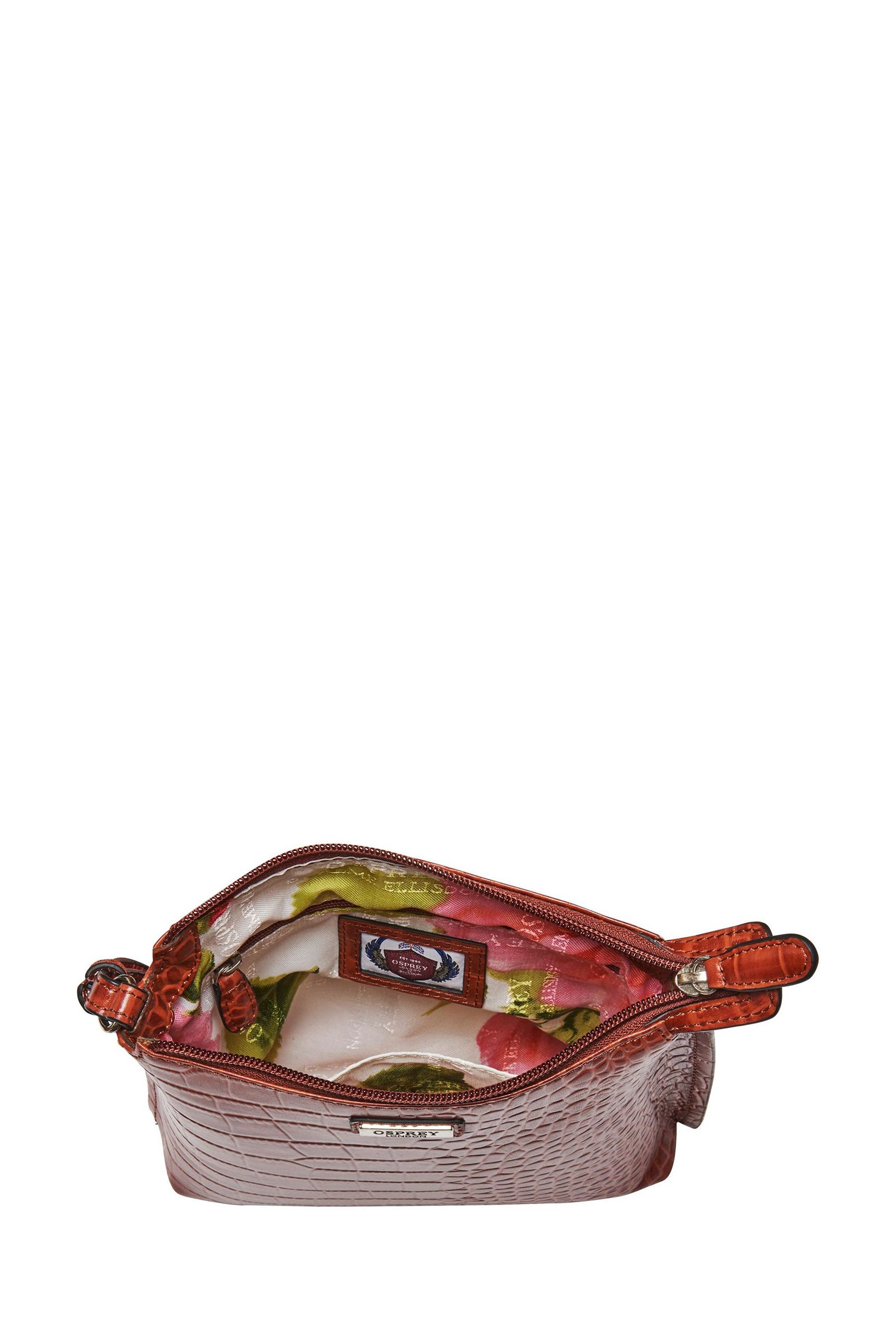 Buy OSPREY LONDON Leather Minster Croc CrossBody Bag from the Next UK