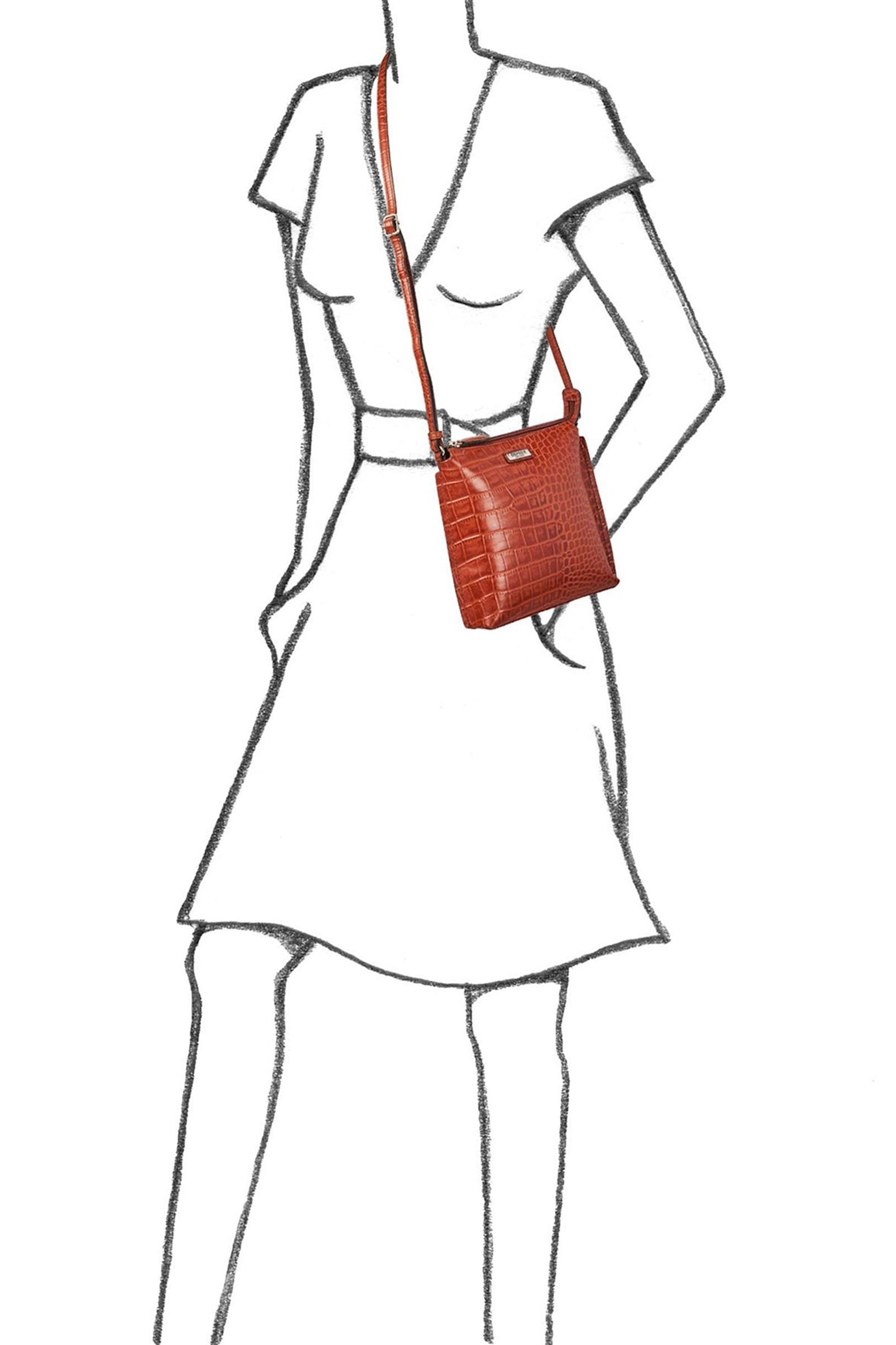 Buy OSPREY LONDON Leather Minster Croc CrossBody Bag from the Next UK