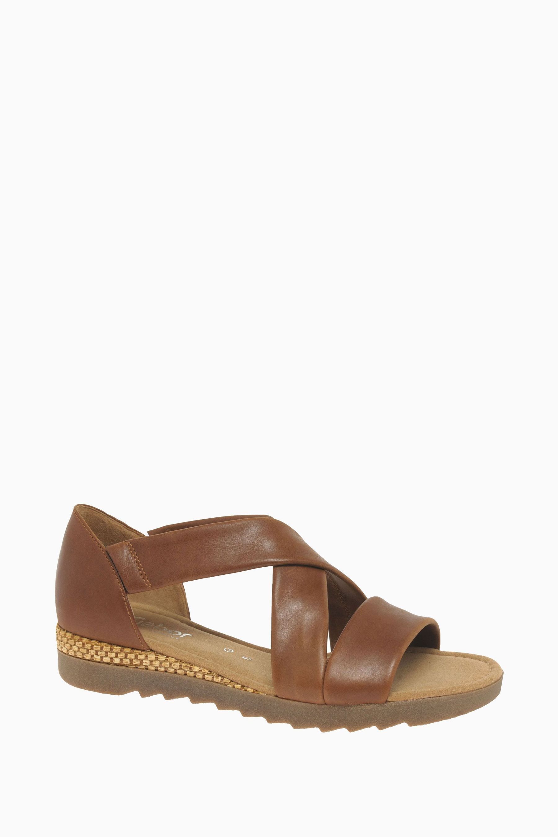 Buy Gabor Brown Promise Leather Sandals from the Next UK online shop